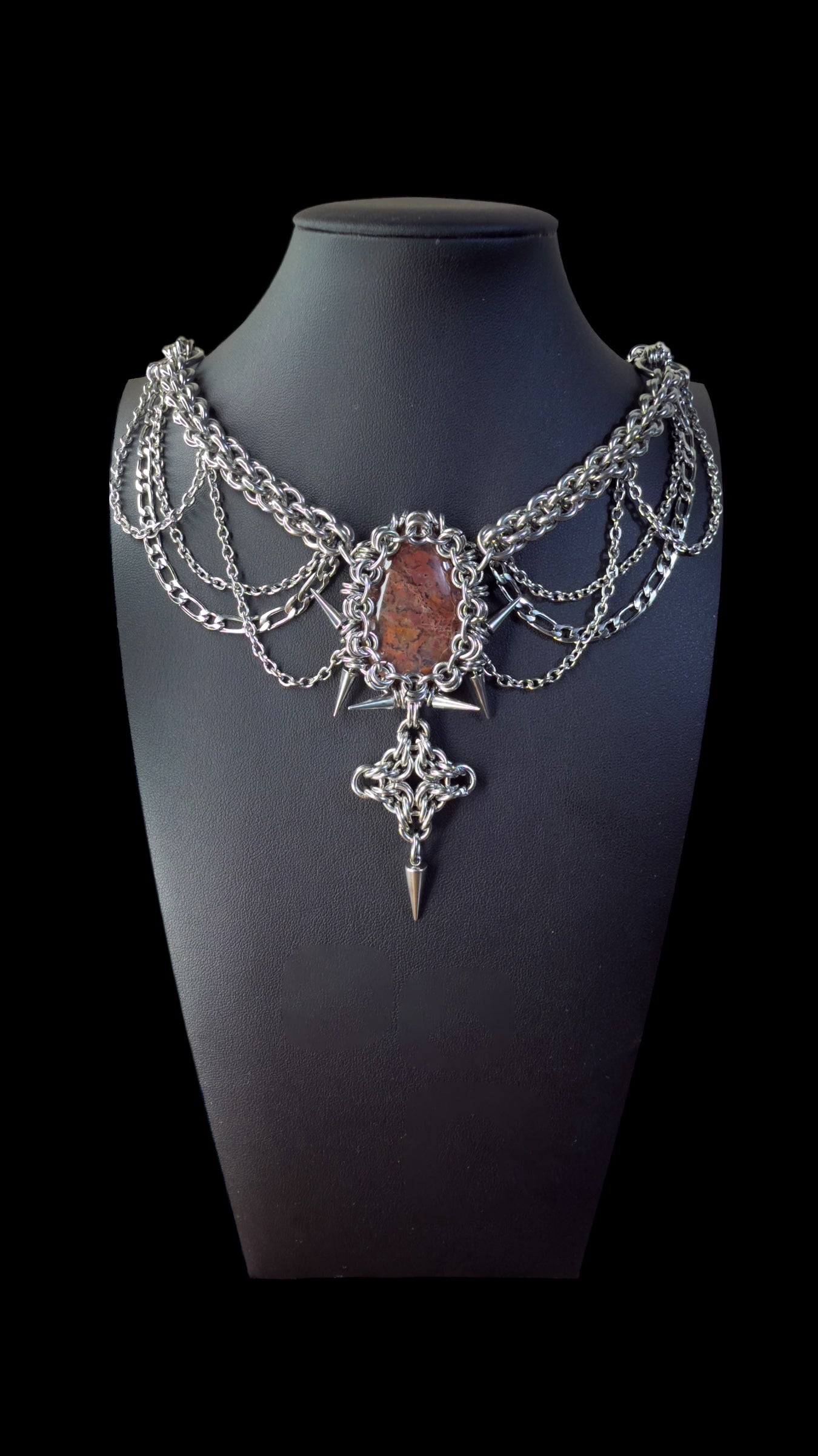 Durga | Red Plume Agate Necklace