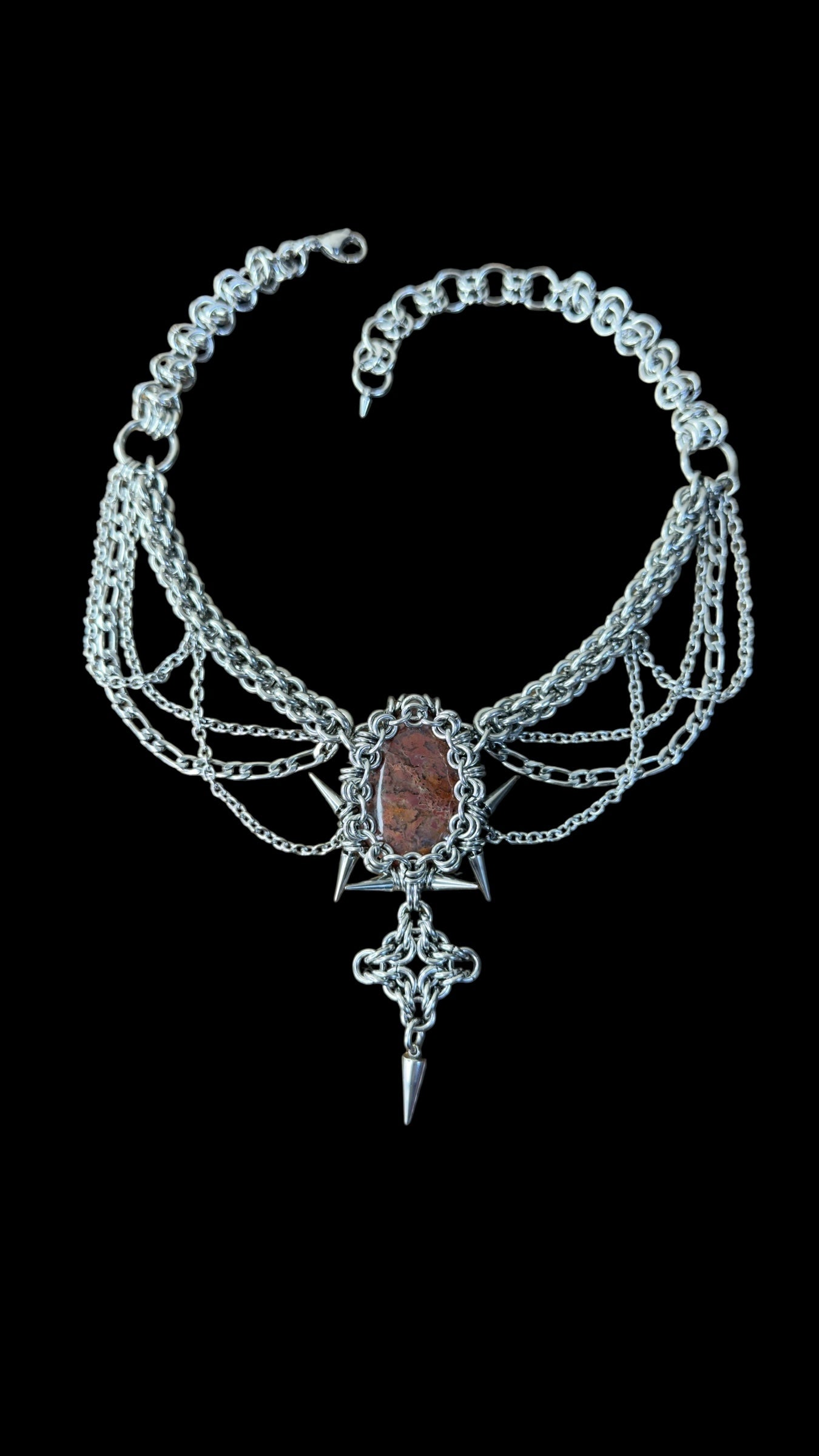 Durga | Red Plume Agate Necklace