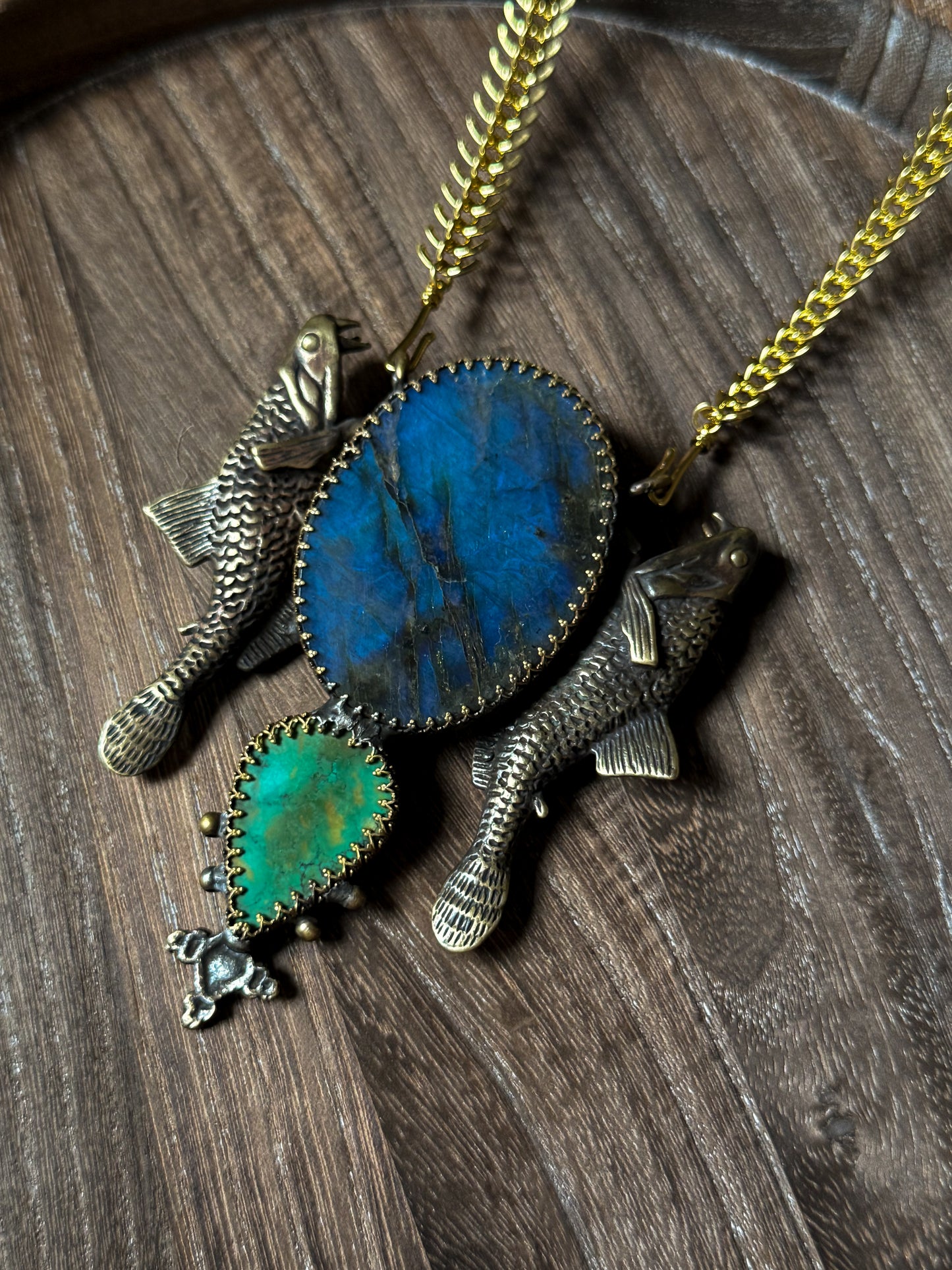 PRAVAHA PASSAGE | Tibetan Turquoise and Labradorite Necklace