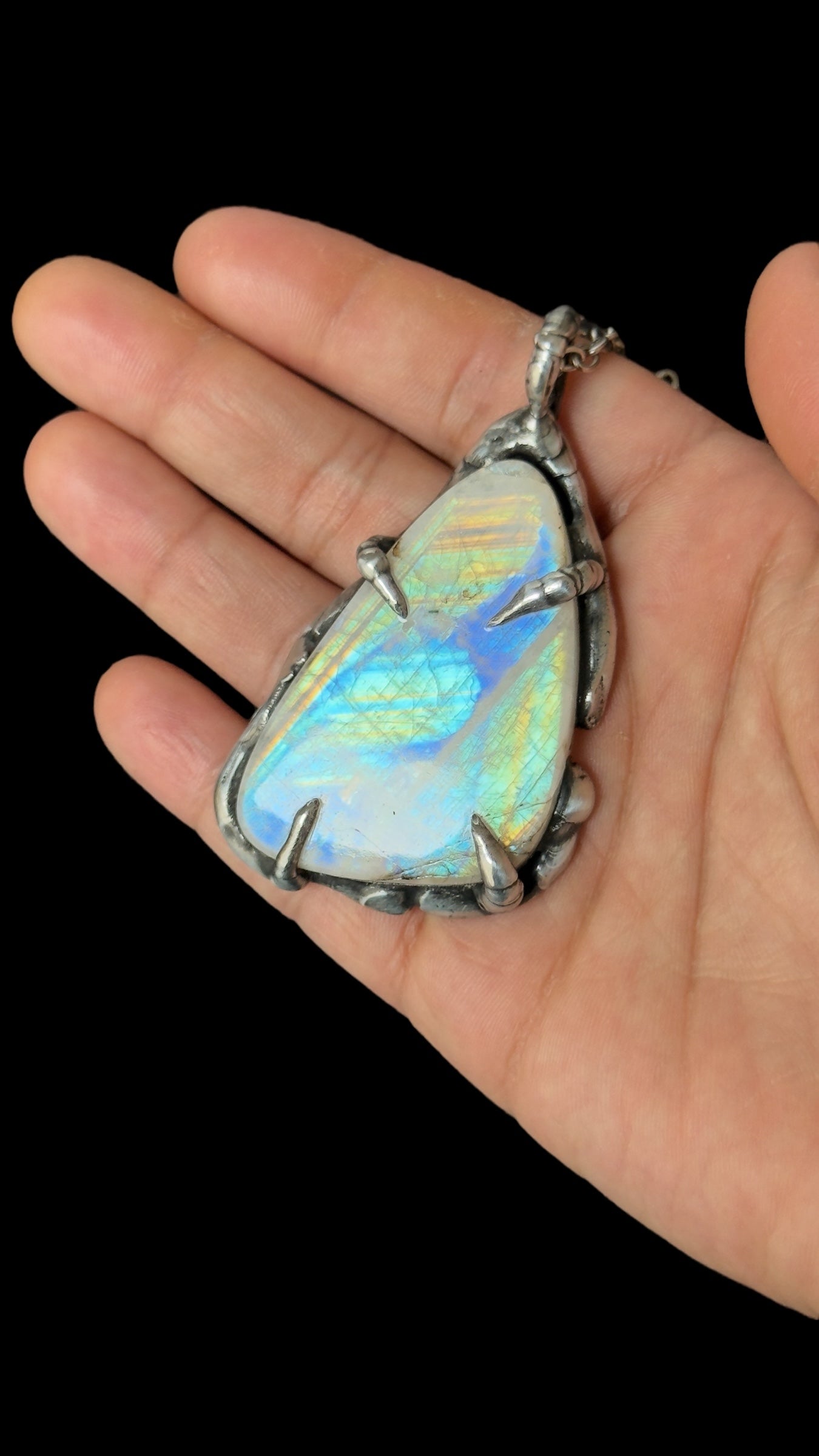 Amaterasu | Rainbow Moonstone Necklace