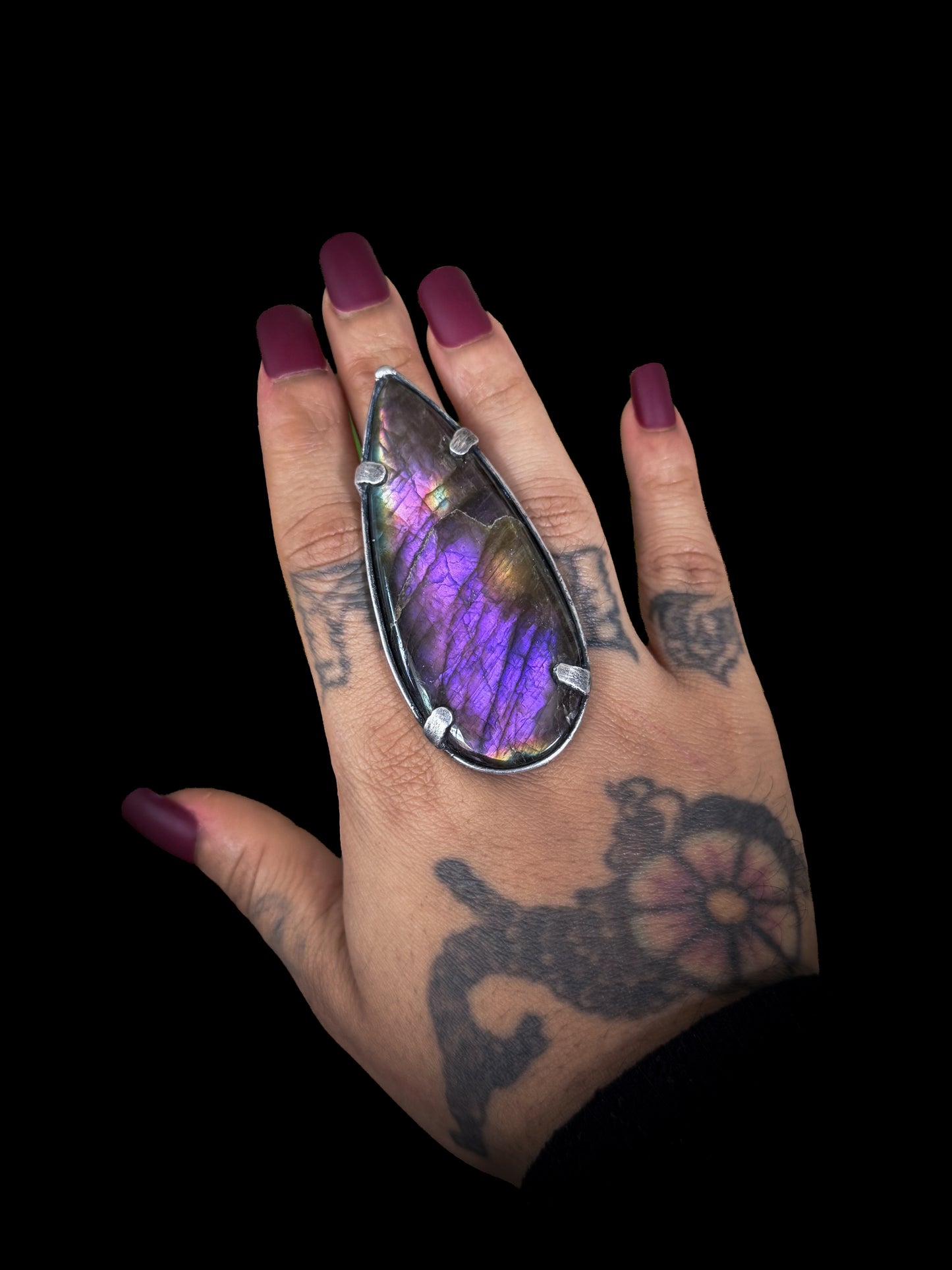 NOCTILUCENT | Adjustable Labradorite Ring