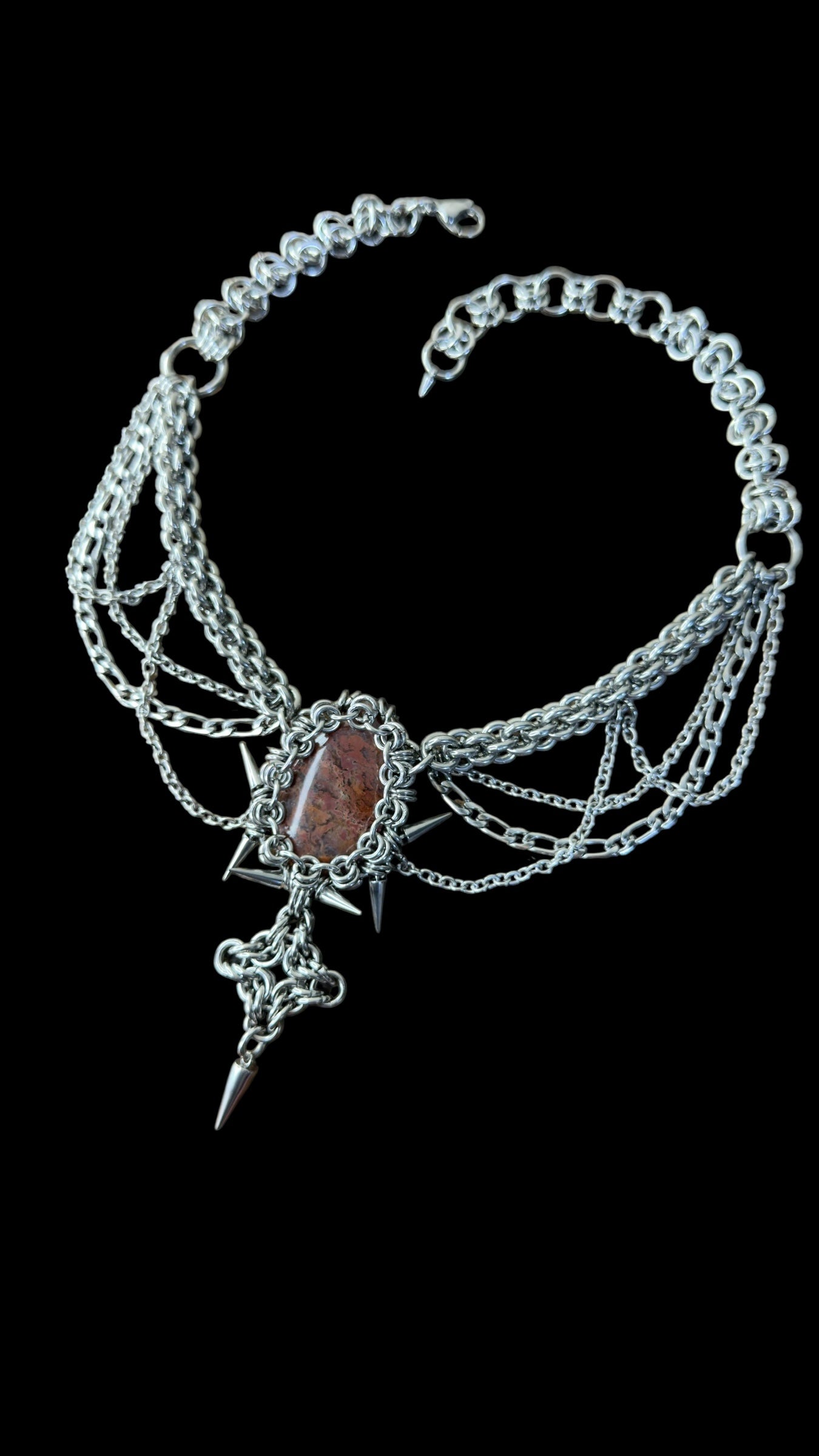 Durga | Red Plume Agate Necklace