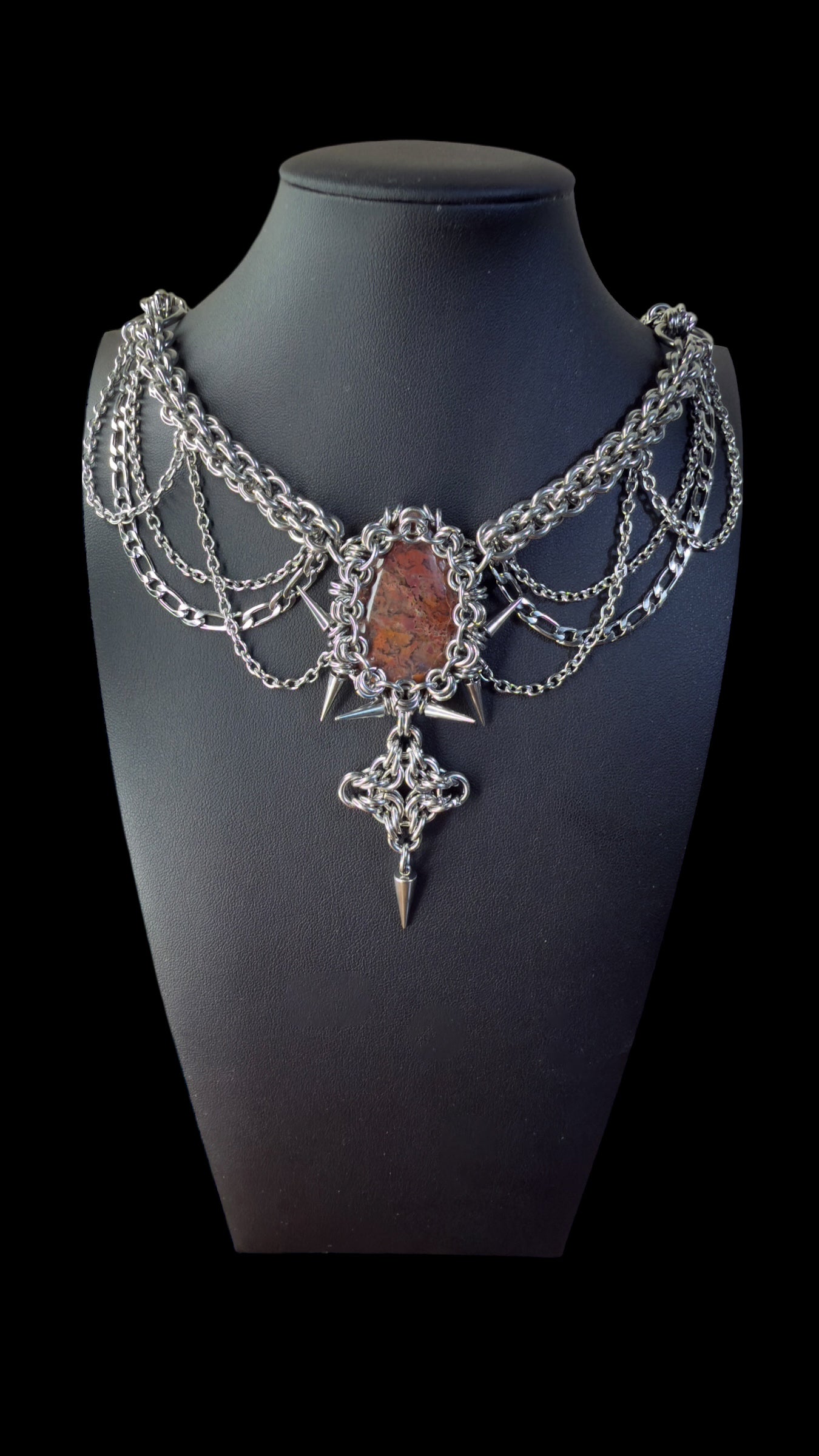 Durga | Red Plume Agate Necklace