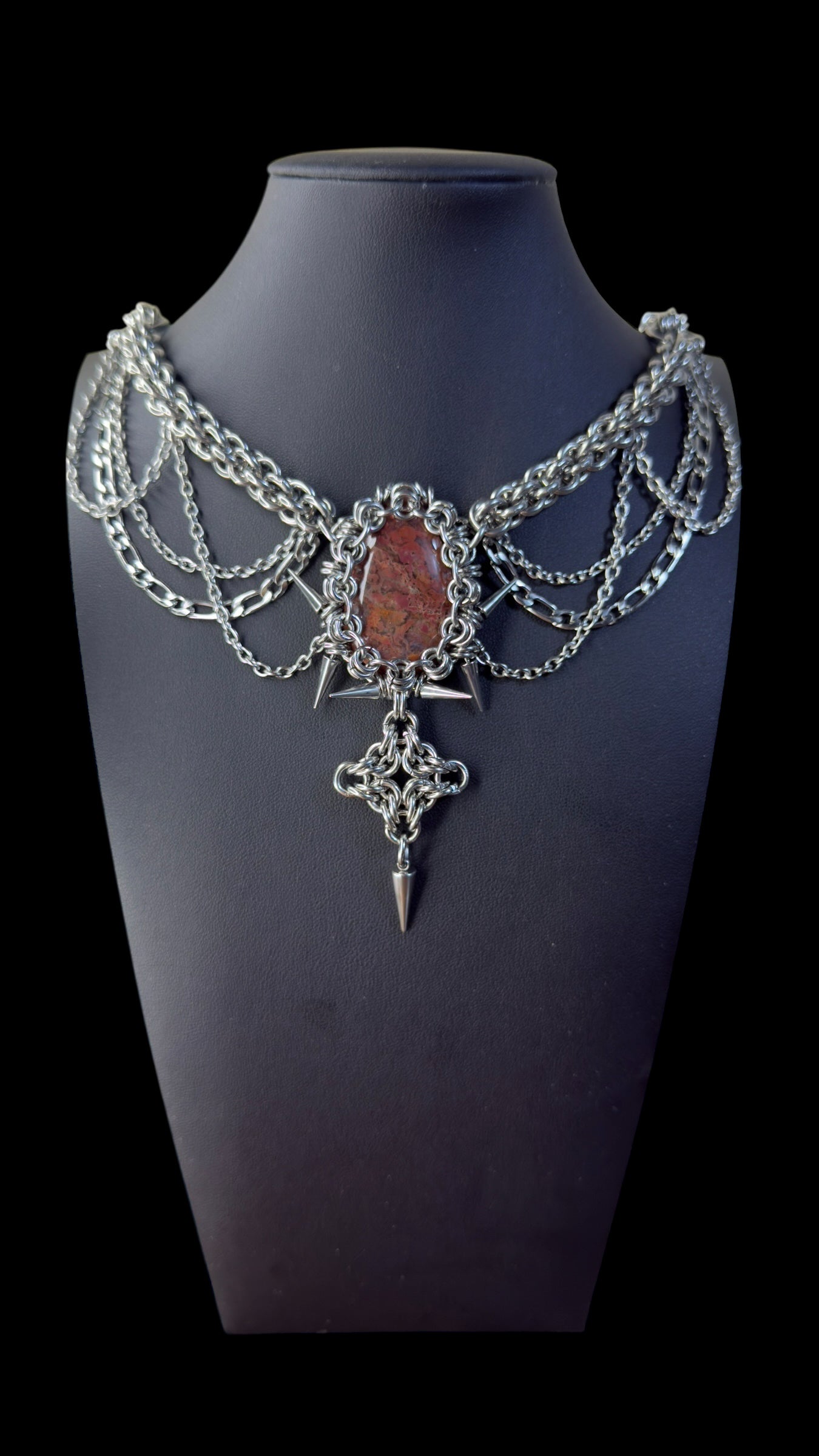 Durga | Red Plume Agate Necklace