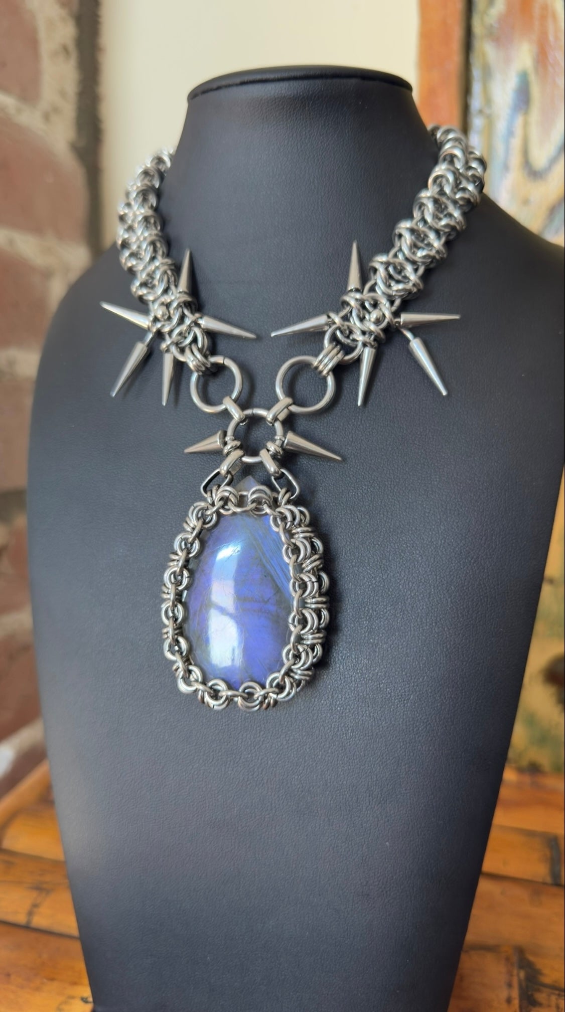 Selena | Chainmaille Labradorite Necklace