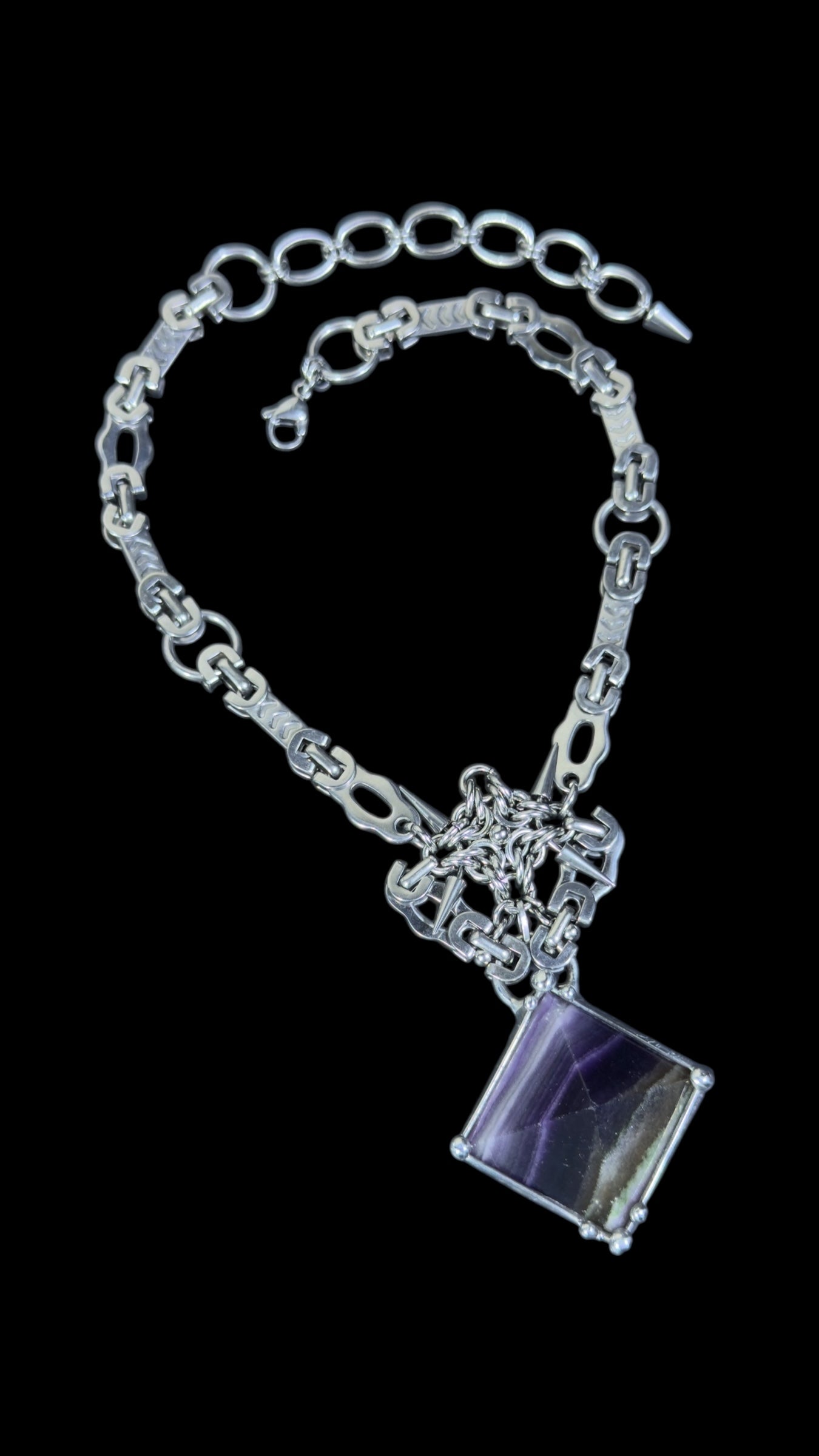 Reema | Fluorite Chainmail Necklace