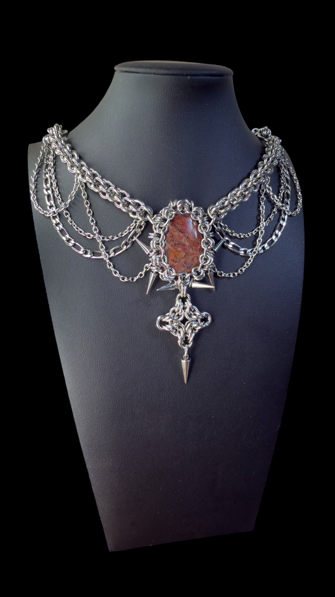 Durga | Red Plume Agate Necklace