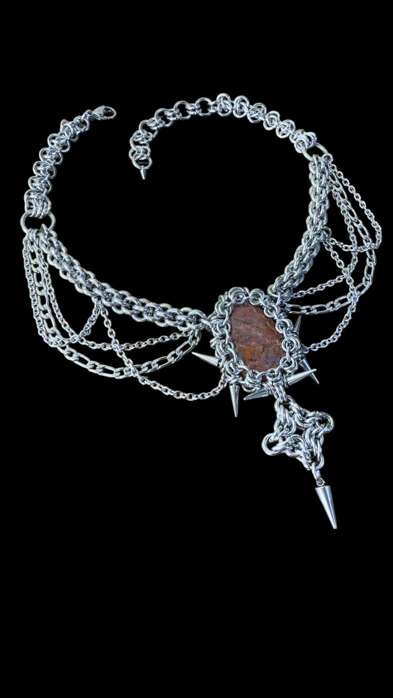 Durga | Red Plume Agate Necklace