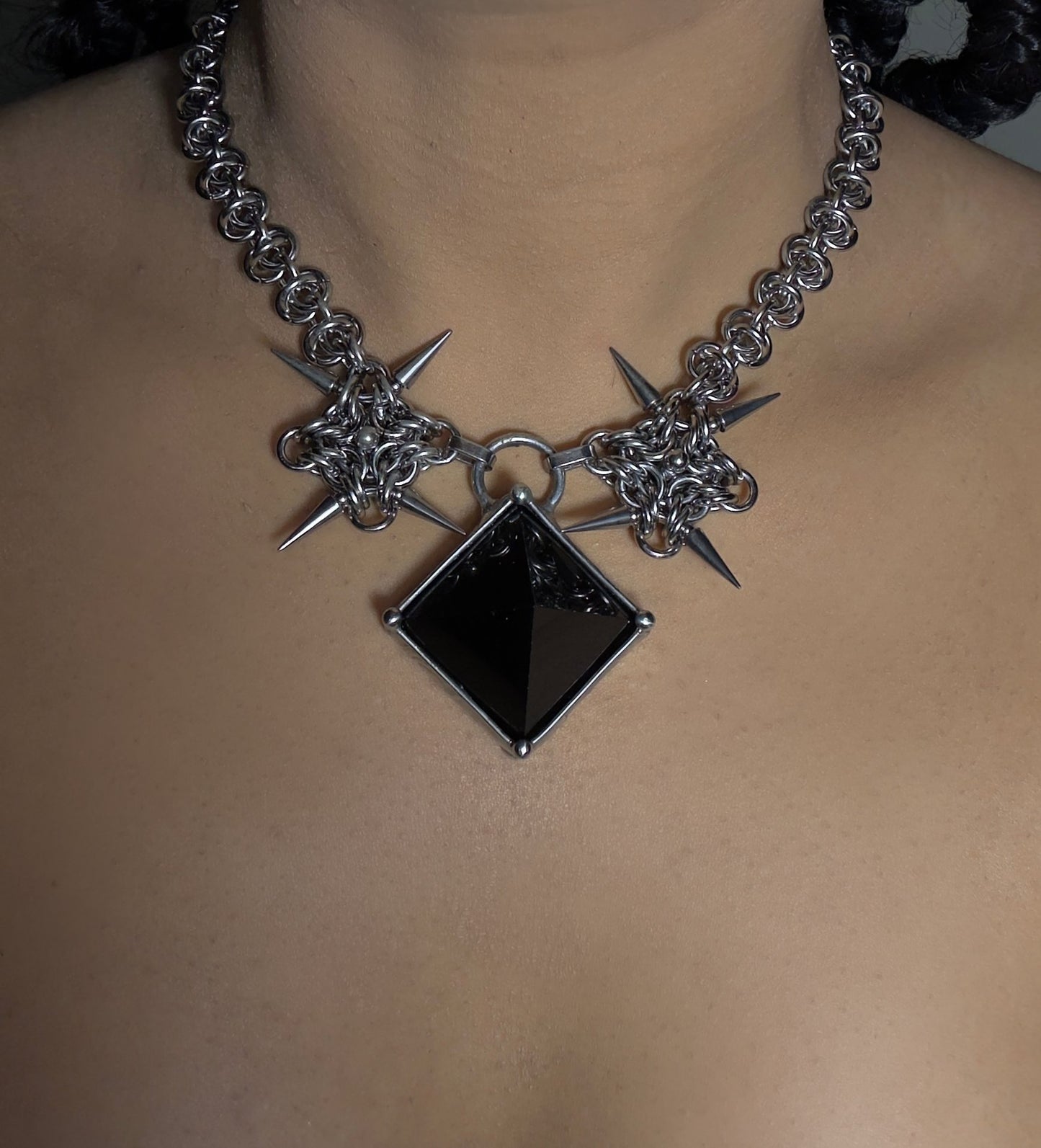 Sable | Obsidian Chainmail Necklace
