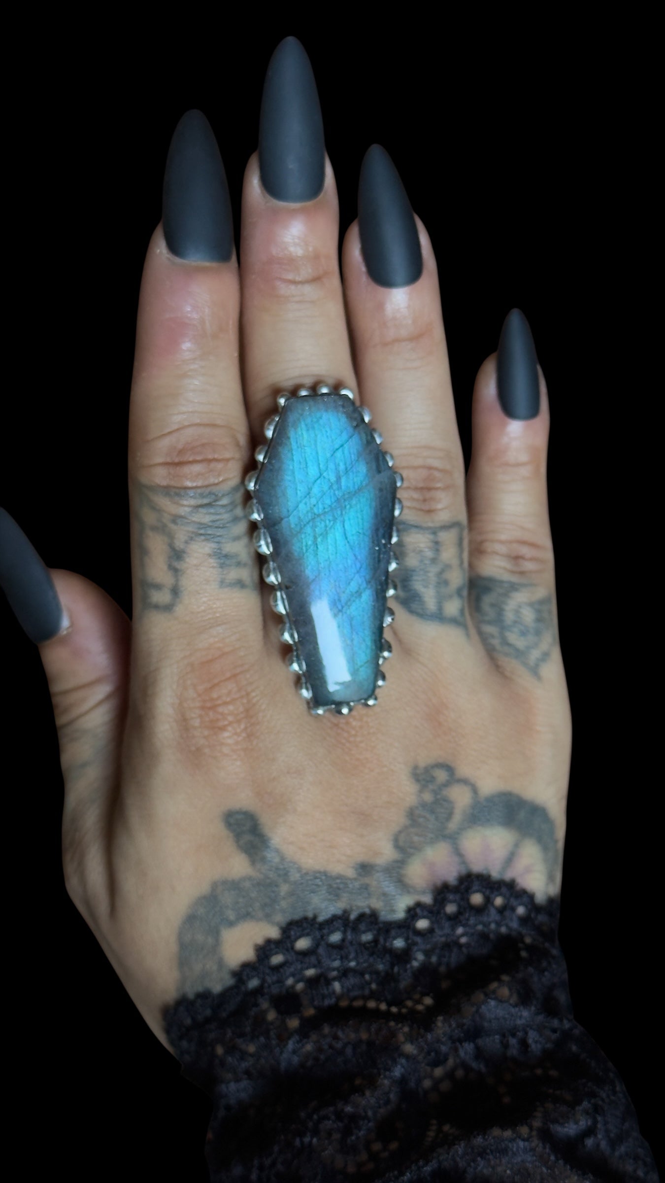 Rebecca | Labradorite Adjustable Ring