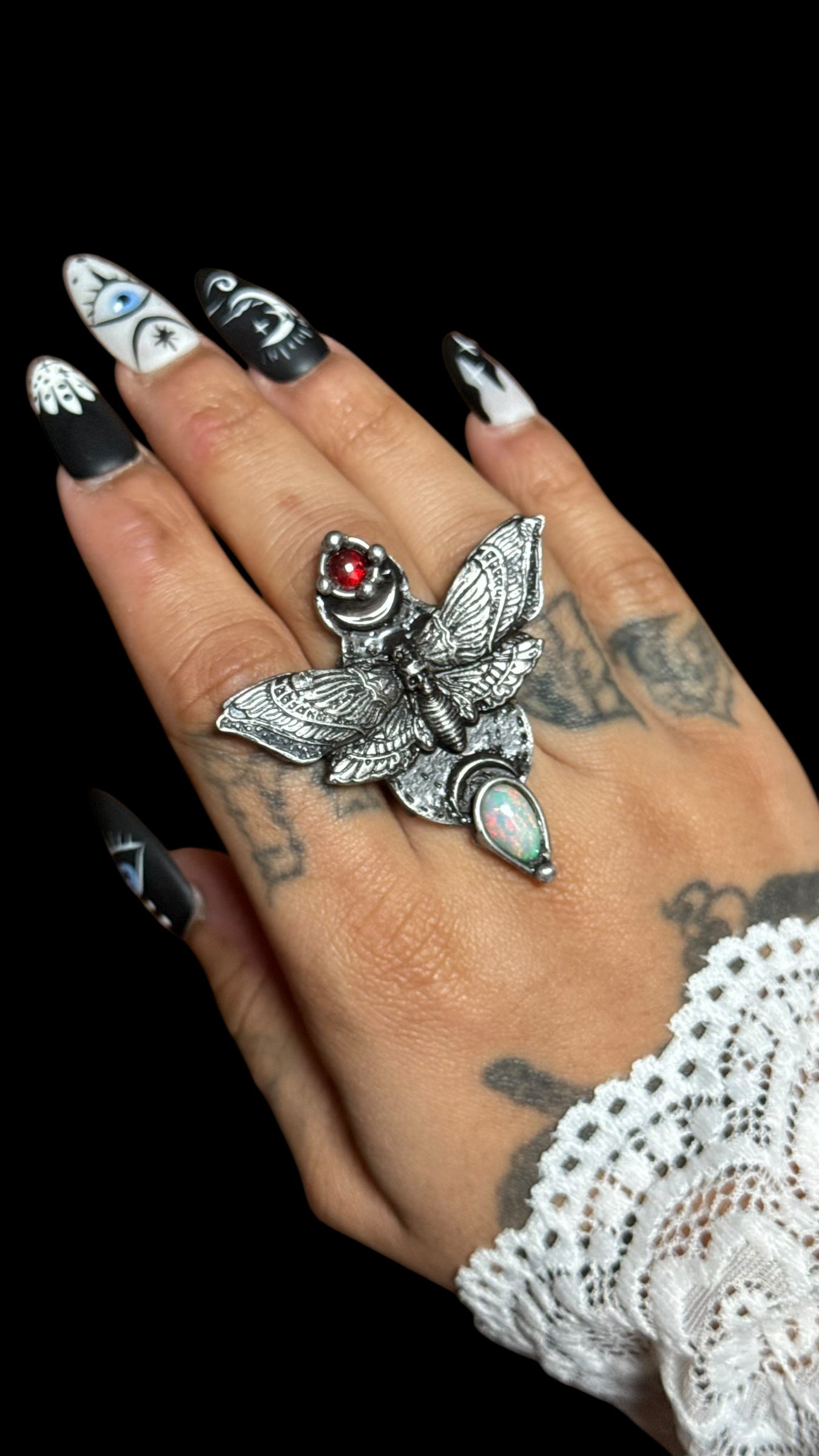 Agdistis | Ethiopian Opal and Garnet Ring