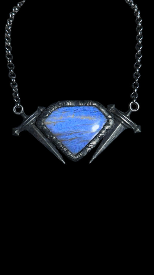 Bellona | Rainbow Moonstone Necklace