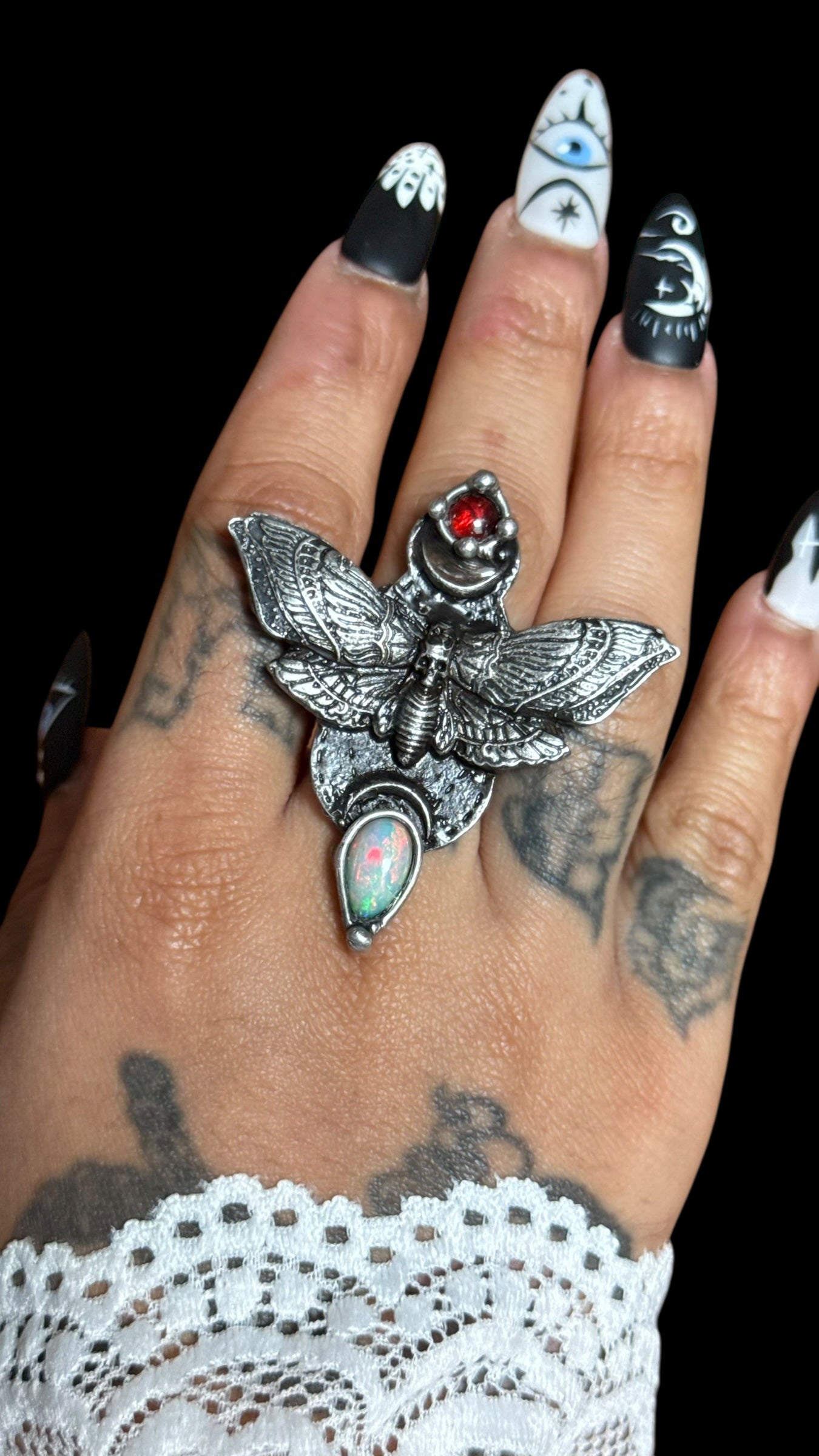 Agdistis | Ethiopian Opal and Garnet Ring