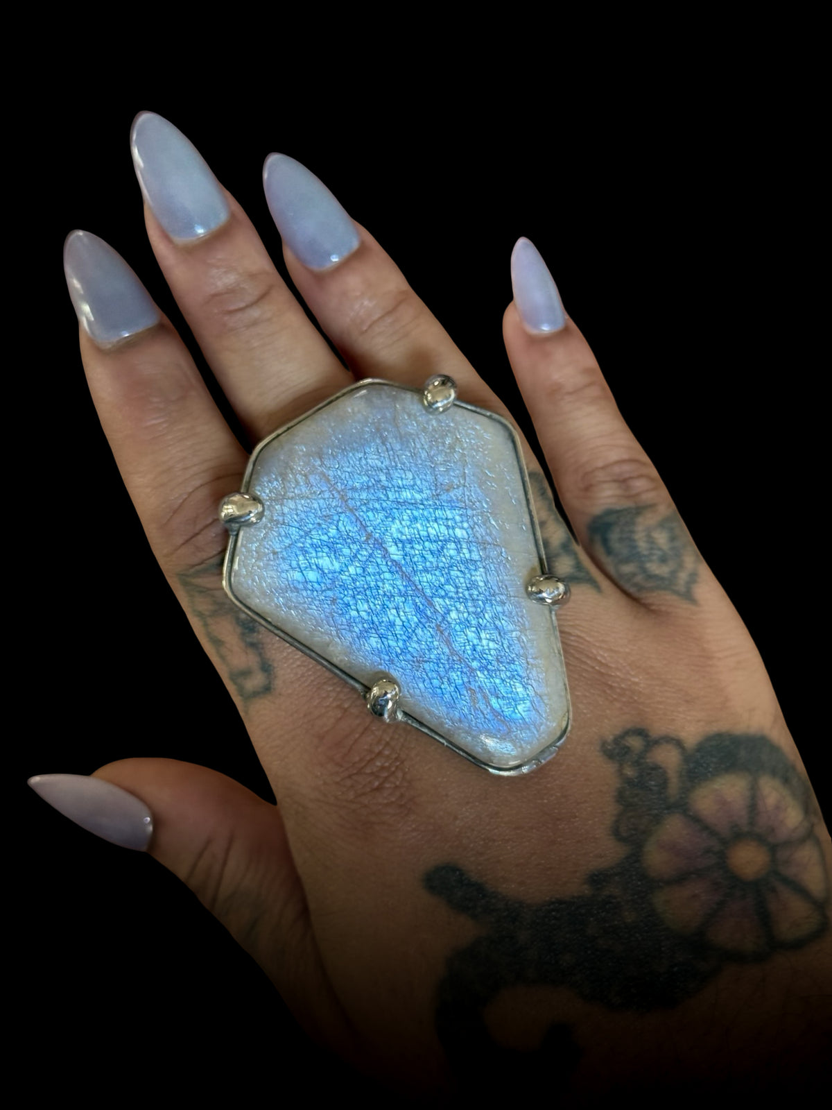 VESTIGE | Rainbow Moonstone Adjustable Ring