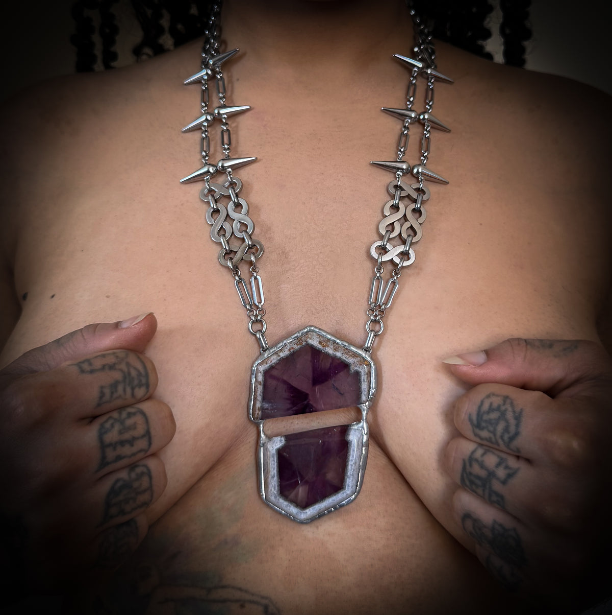 SYMPHYSIS | Trapiche Amethyst Necklace