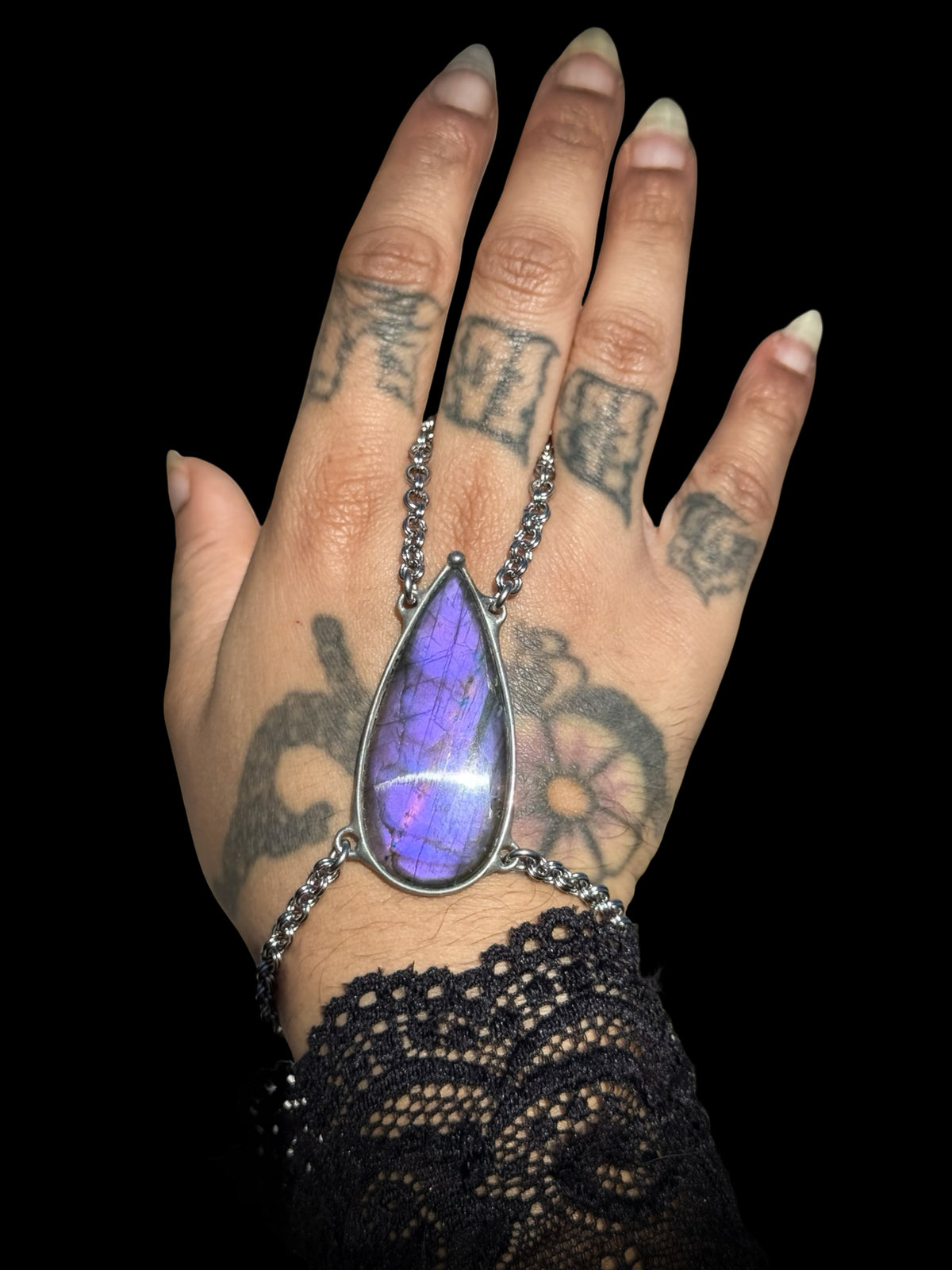 SHION | Labradorite Hand Harness