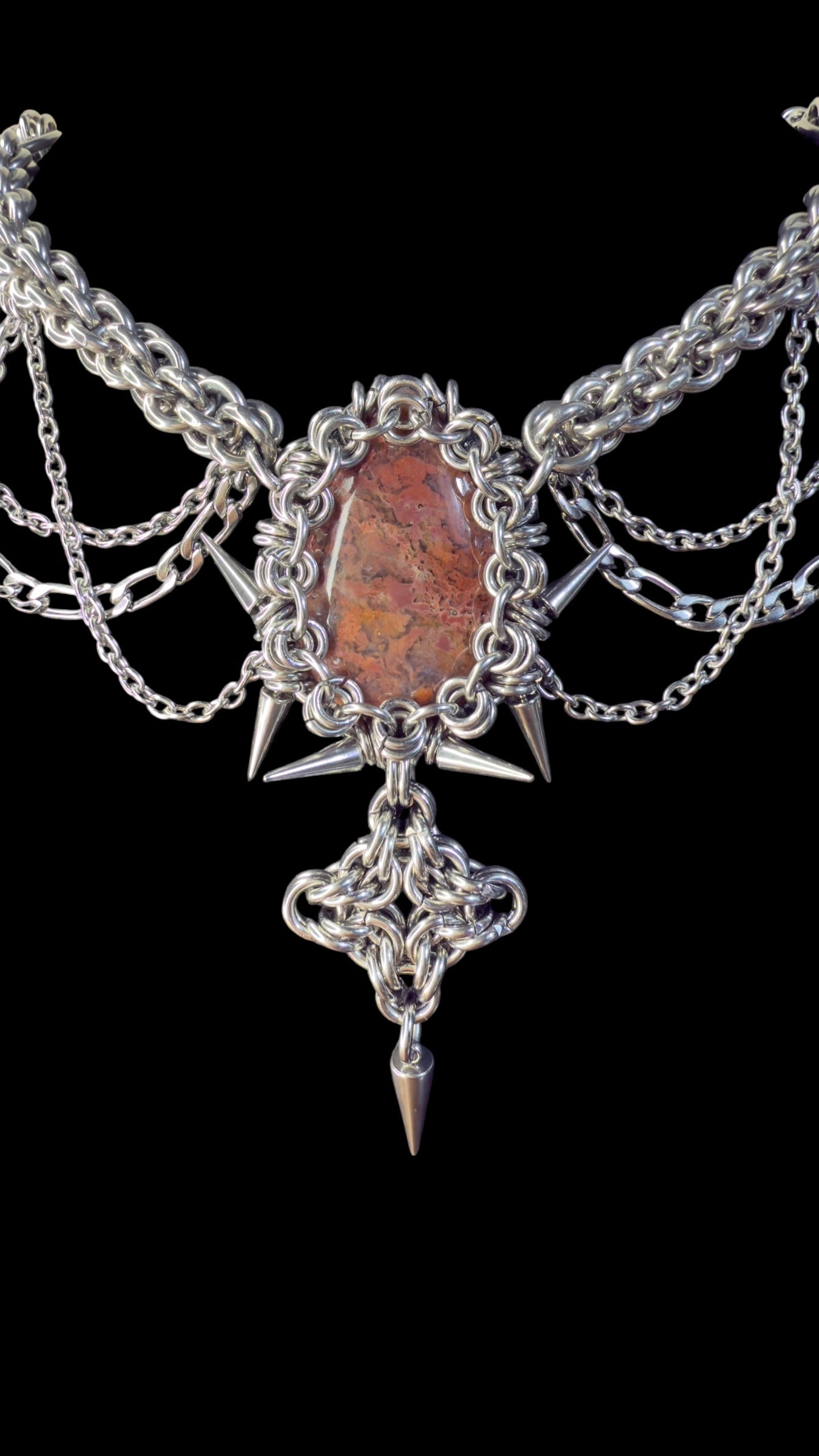 Durga | Red Plume Agate Necklace