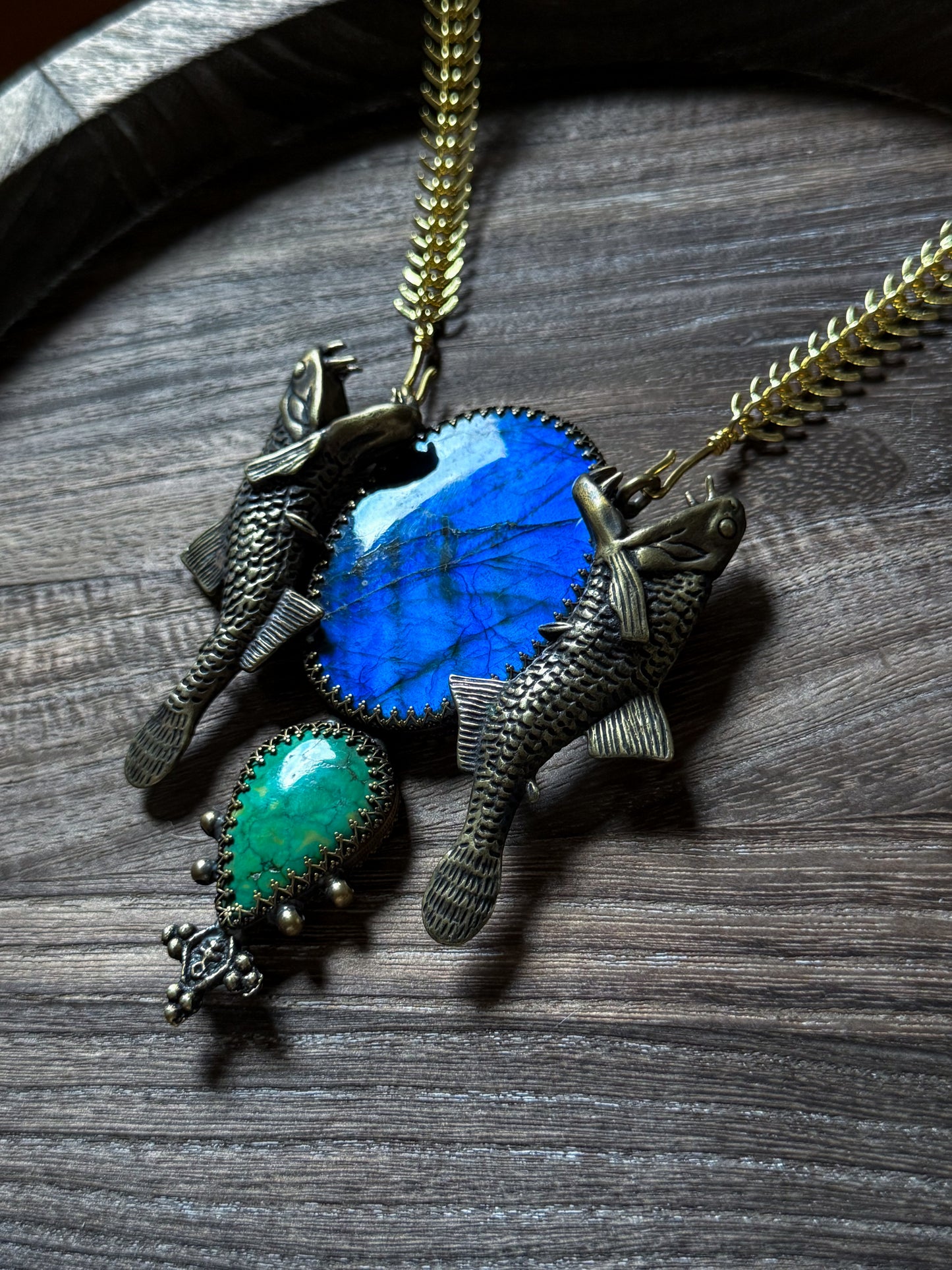 PRAVAHA PASSAGE | Tibetan Turquoise and Labradorite Necklace