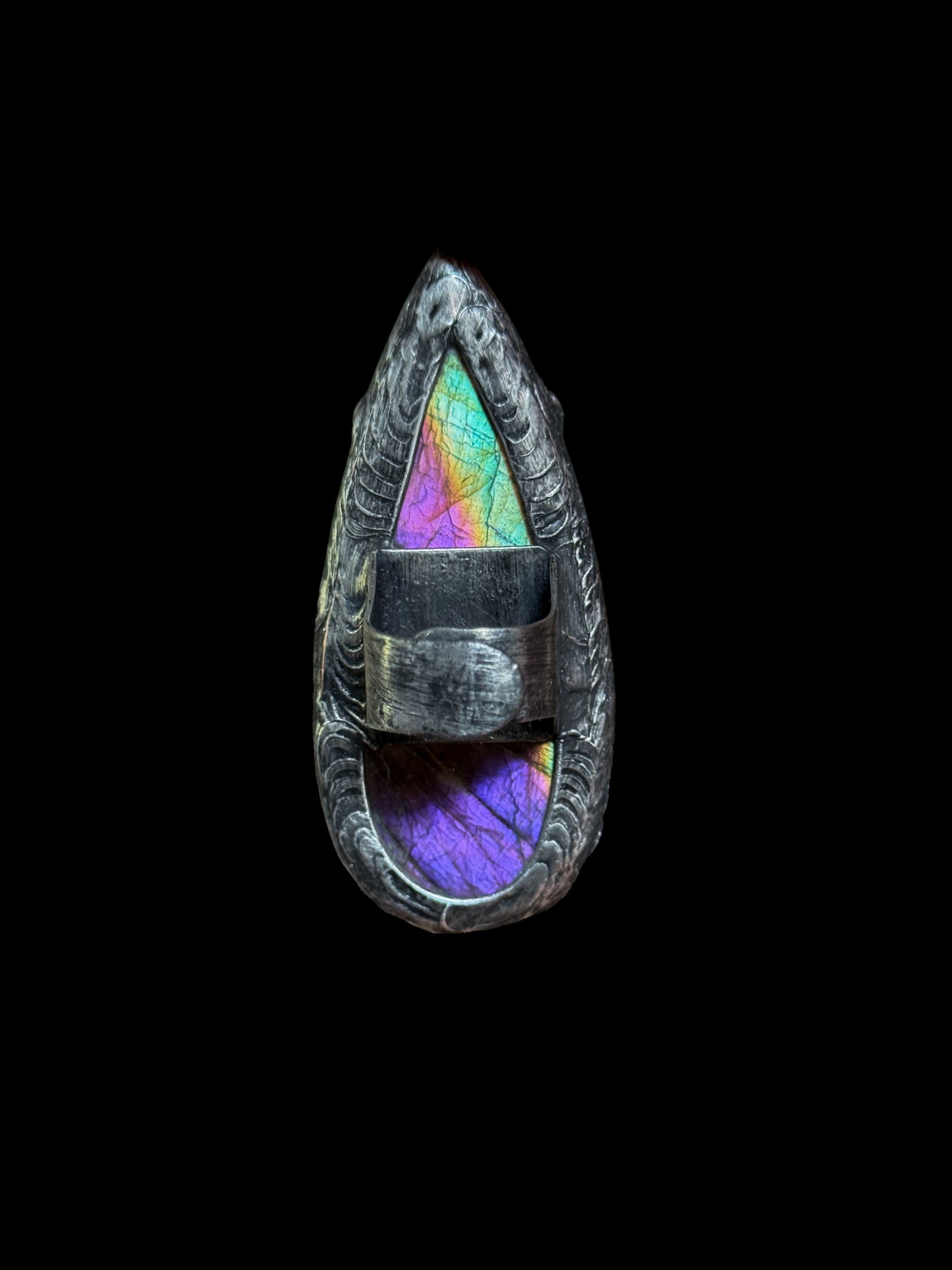 NOCTILUCENT | Adjustable Labradorite Ring