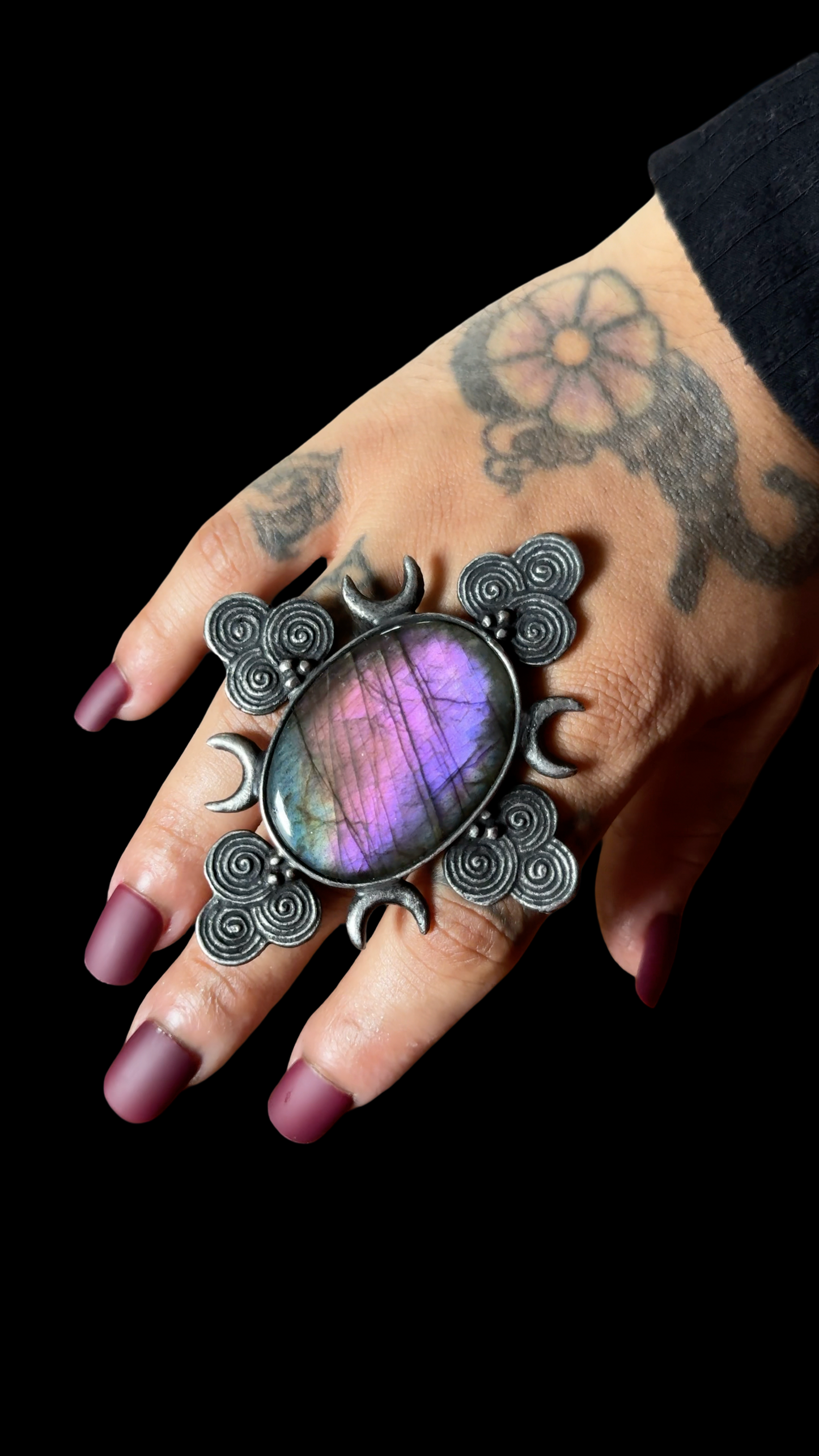 VESPER COIL | Adjustable Labradorite Ring