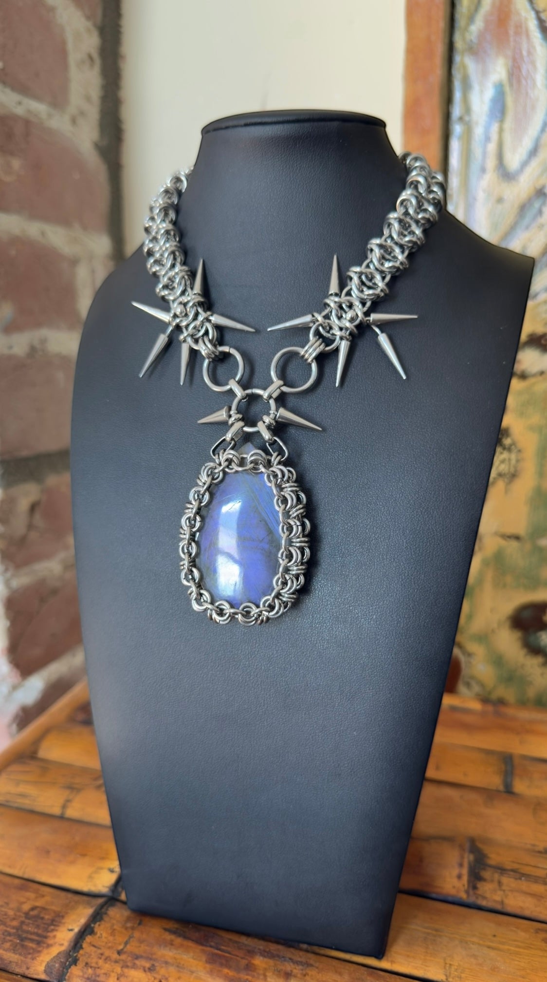 Selena | Chainmaille Labradorite Necklace