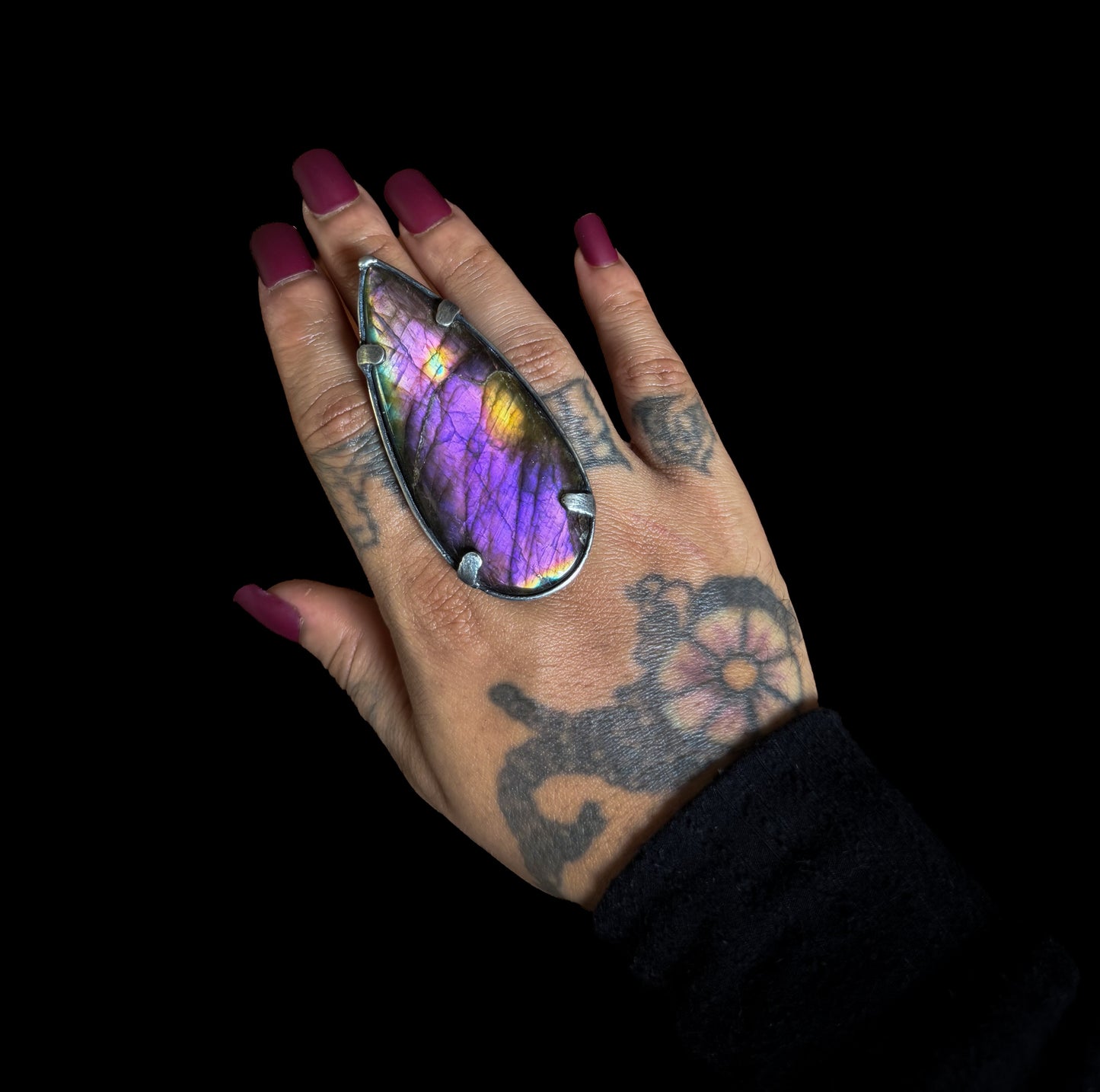 NOCTILUCENT | Adjustable Labradorite Ring