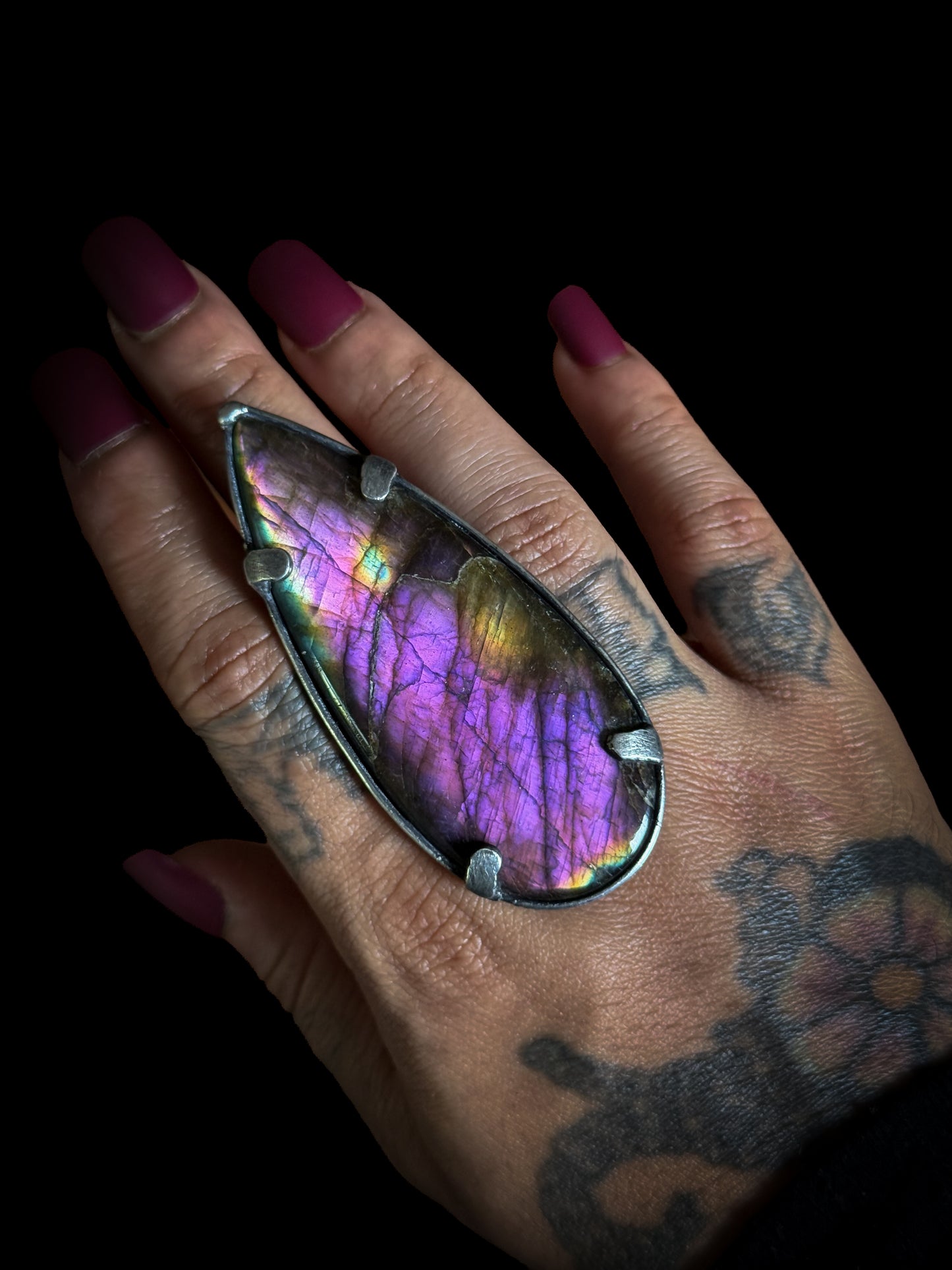 NOCTILUCENT | Adjustable Labradorite Ring