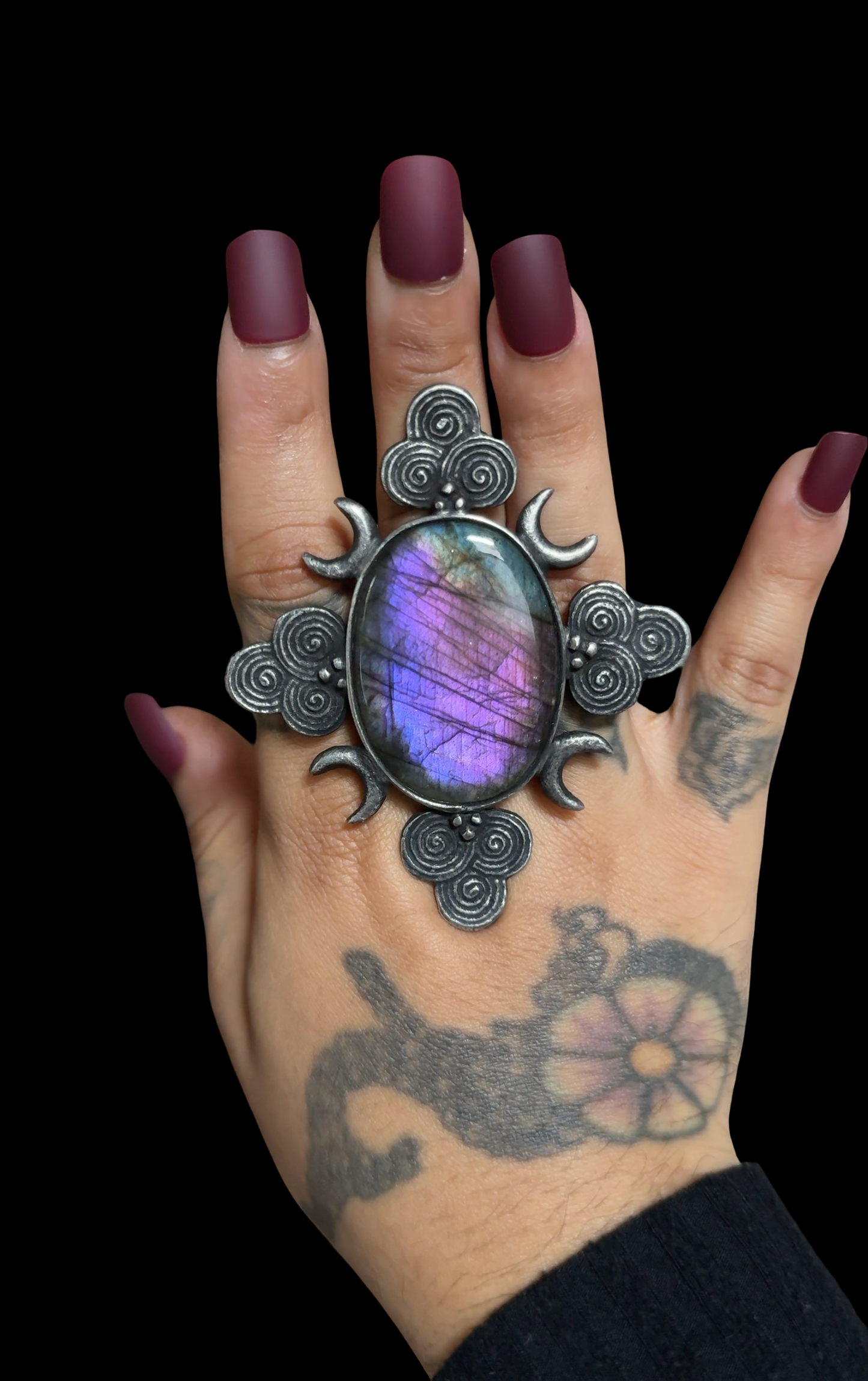 VESPER COIL | Adjustable Labradorite Ring