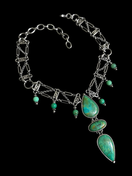 NERIA | Turquoise & Chrysoprase Necklace