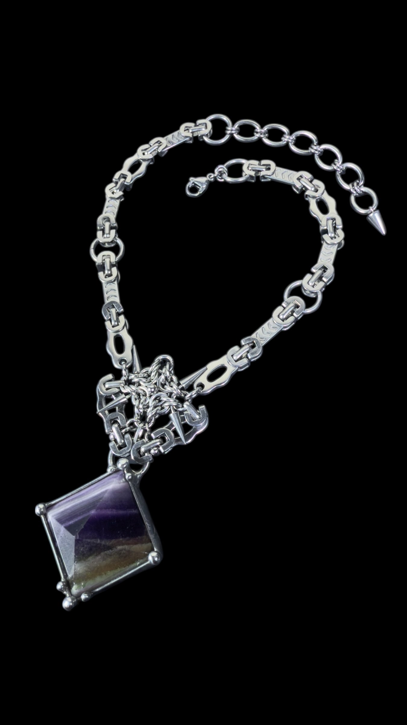 Reema | Fluorite Chainmail Necklace