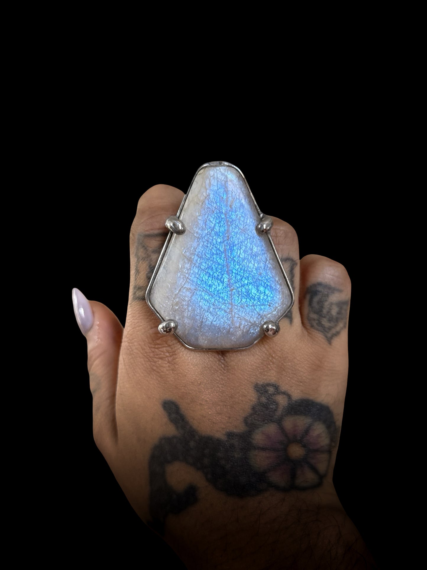 VESTIGE | Rainbow Moonstone Adjustable Ring