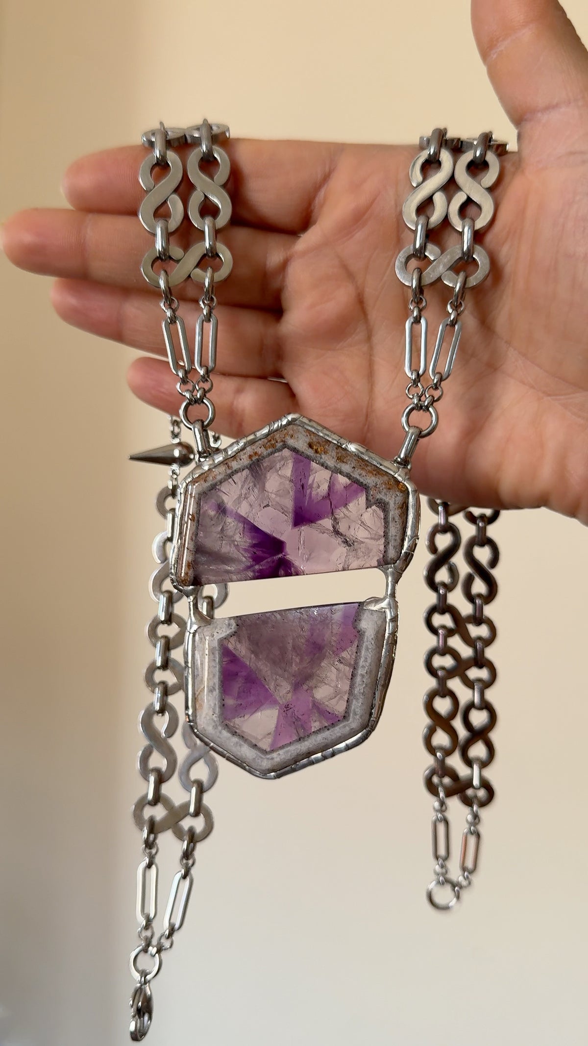 SYMPHYSIS | Trapiche Amethyst Necklace