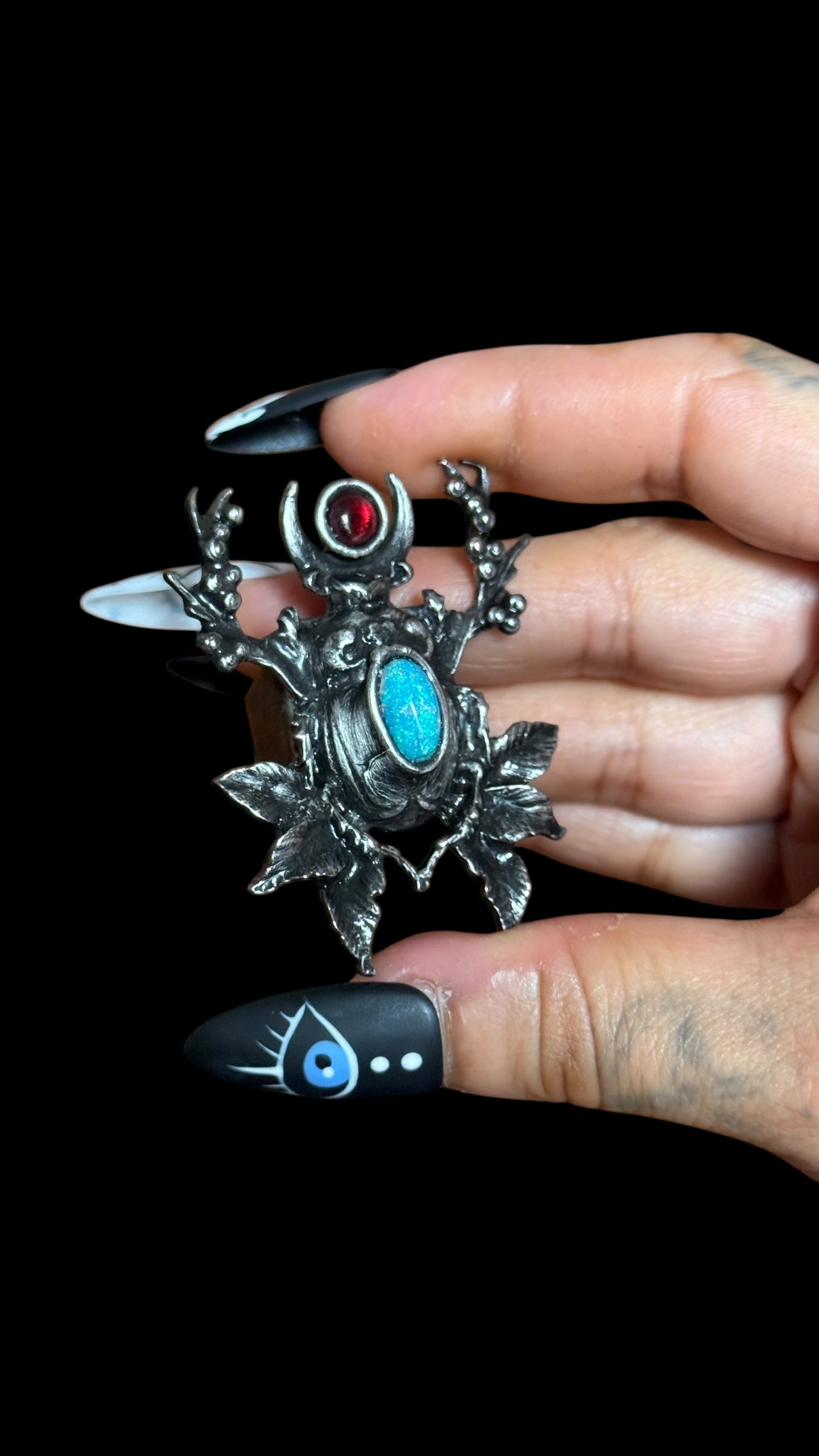 Esmeray | Ethiopian Opal and Garnet Ring