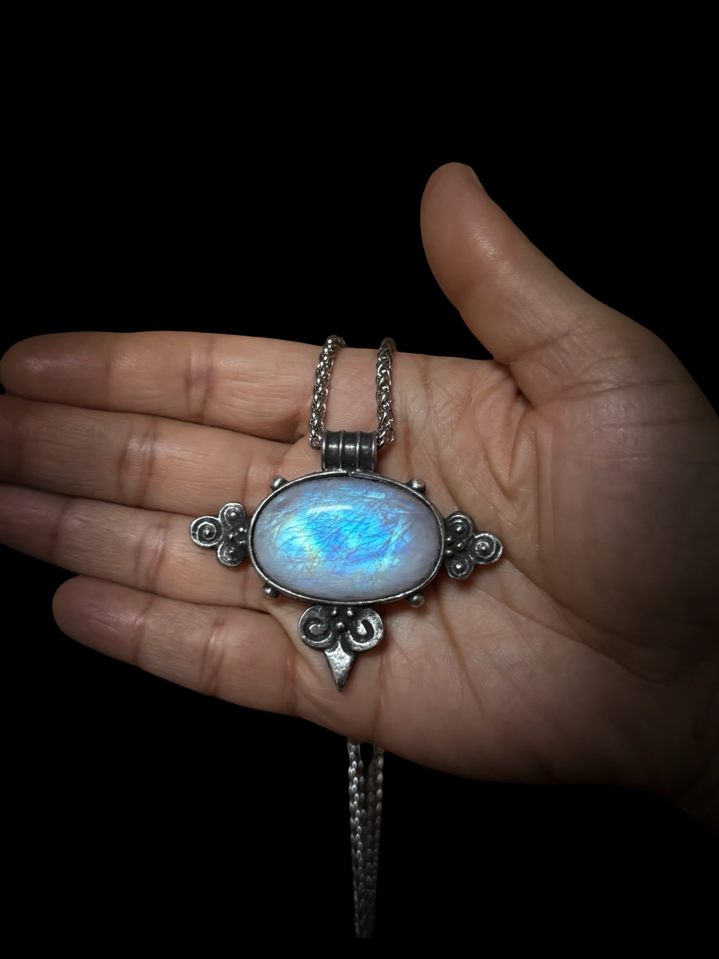 MOONWAKE | Rainbow Moonstone Necklace