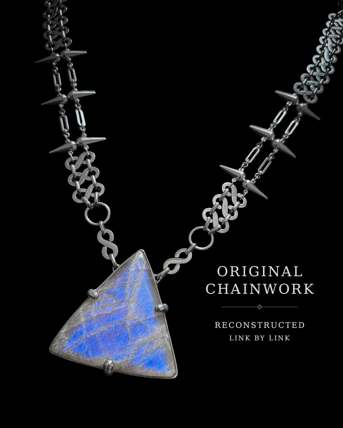 THAMBOS | Rainbow Moonstone Necklace
