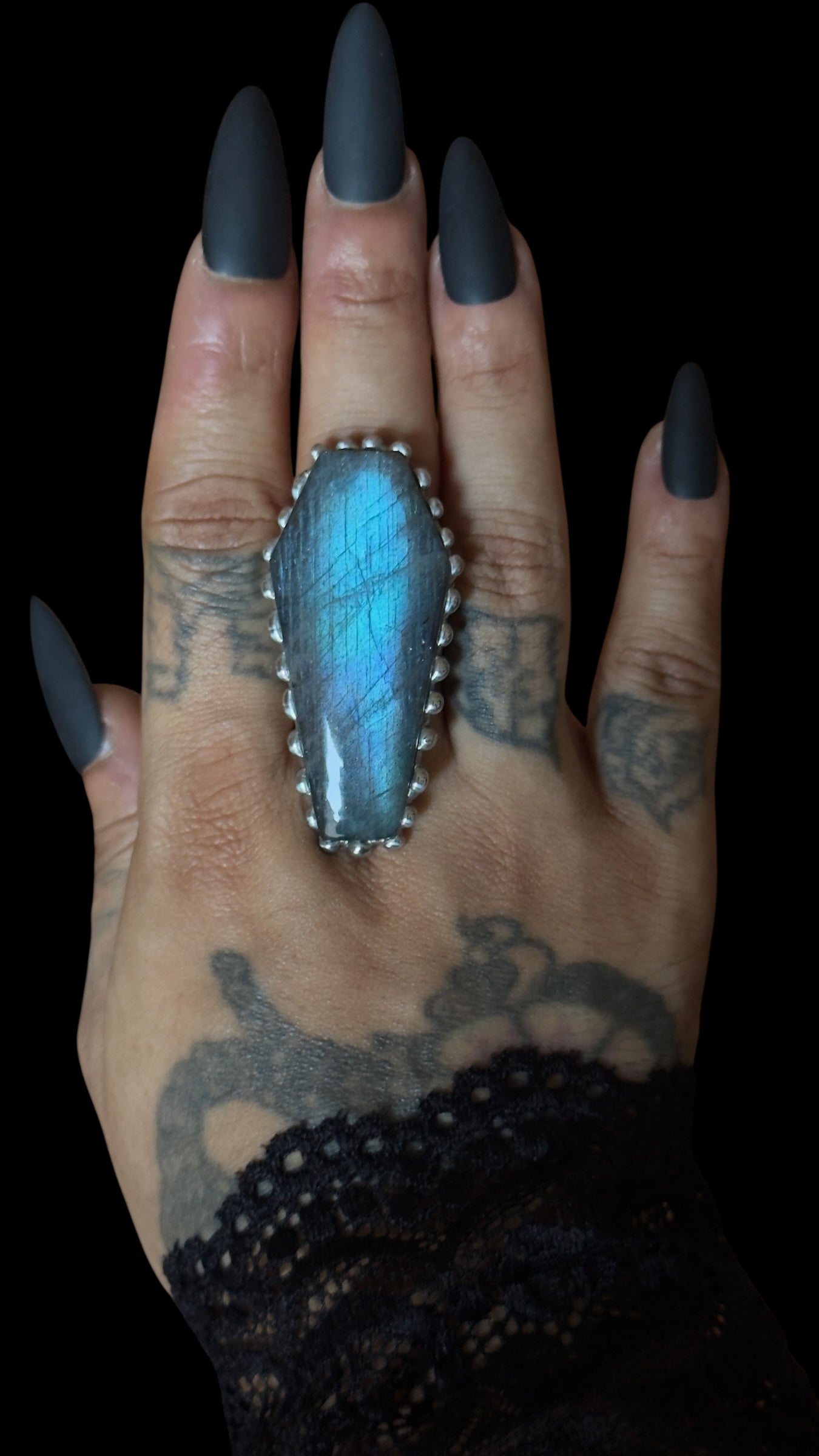 Rebecca | Labradorite Adjustable Ring