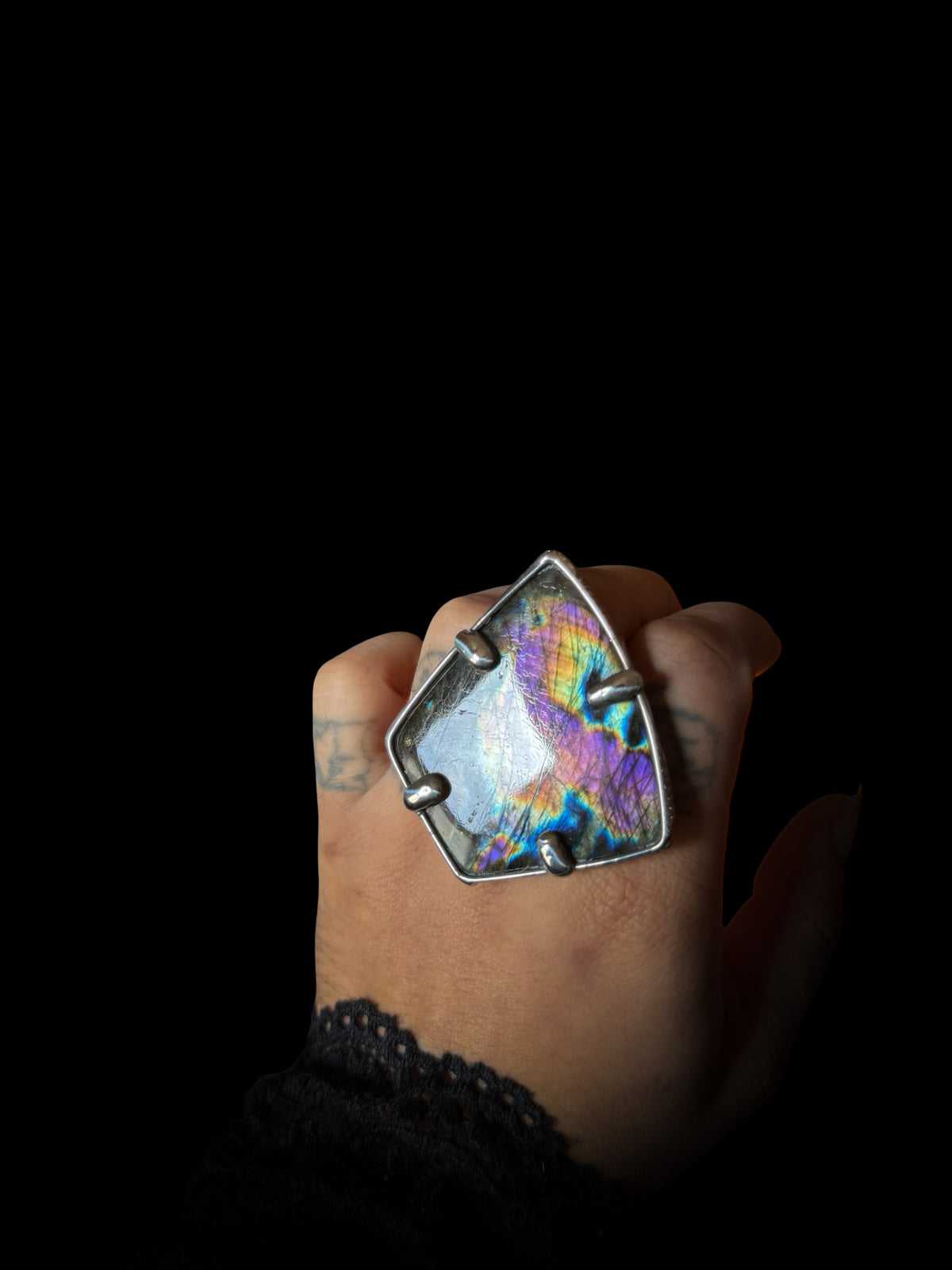 ACULEUS | Labradorite Adjustable Ring