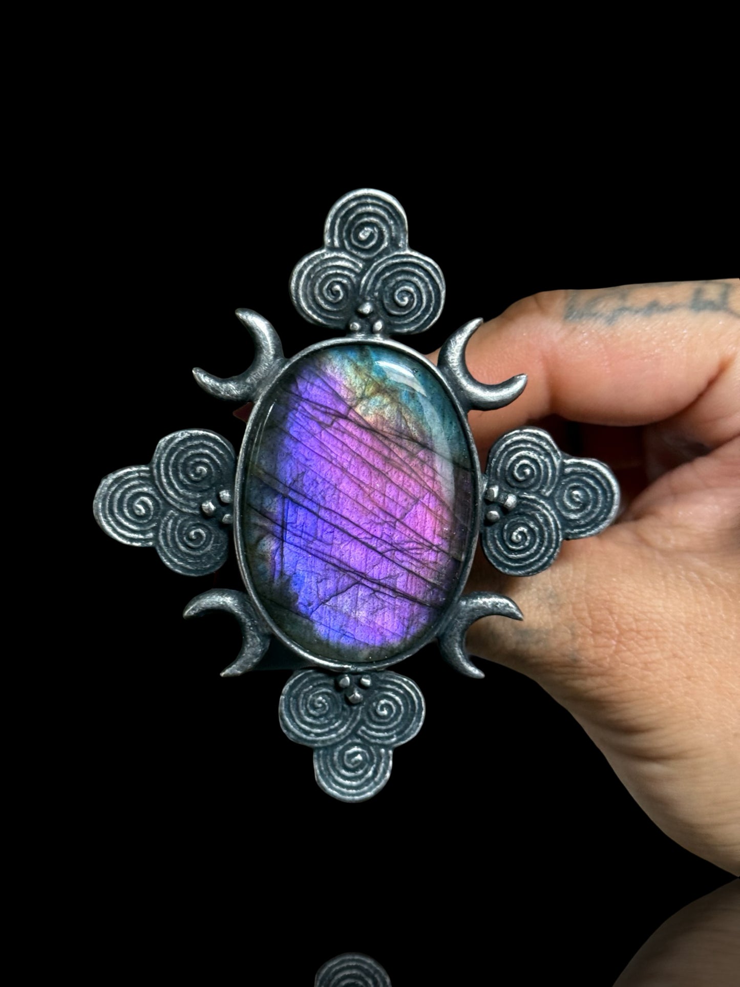 VESPER COIL | Adjustable Labradorite Ring