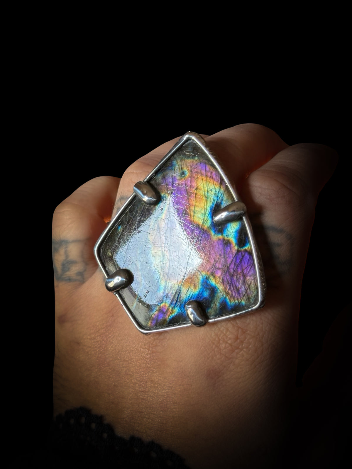 ACULEUS | Labradorite Adjustable Ring