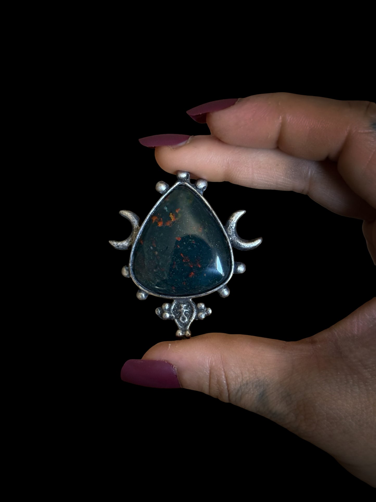HELIOTROPE | Bloodstone Adjustable Ring