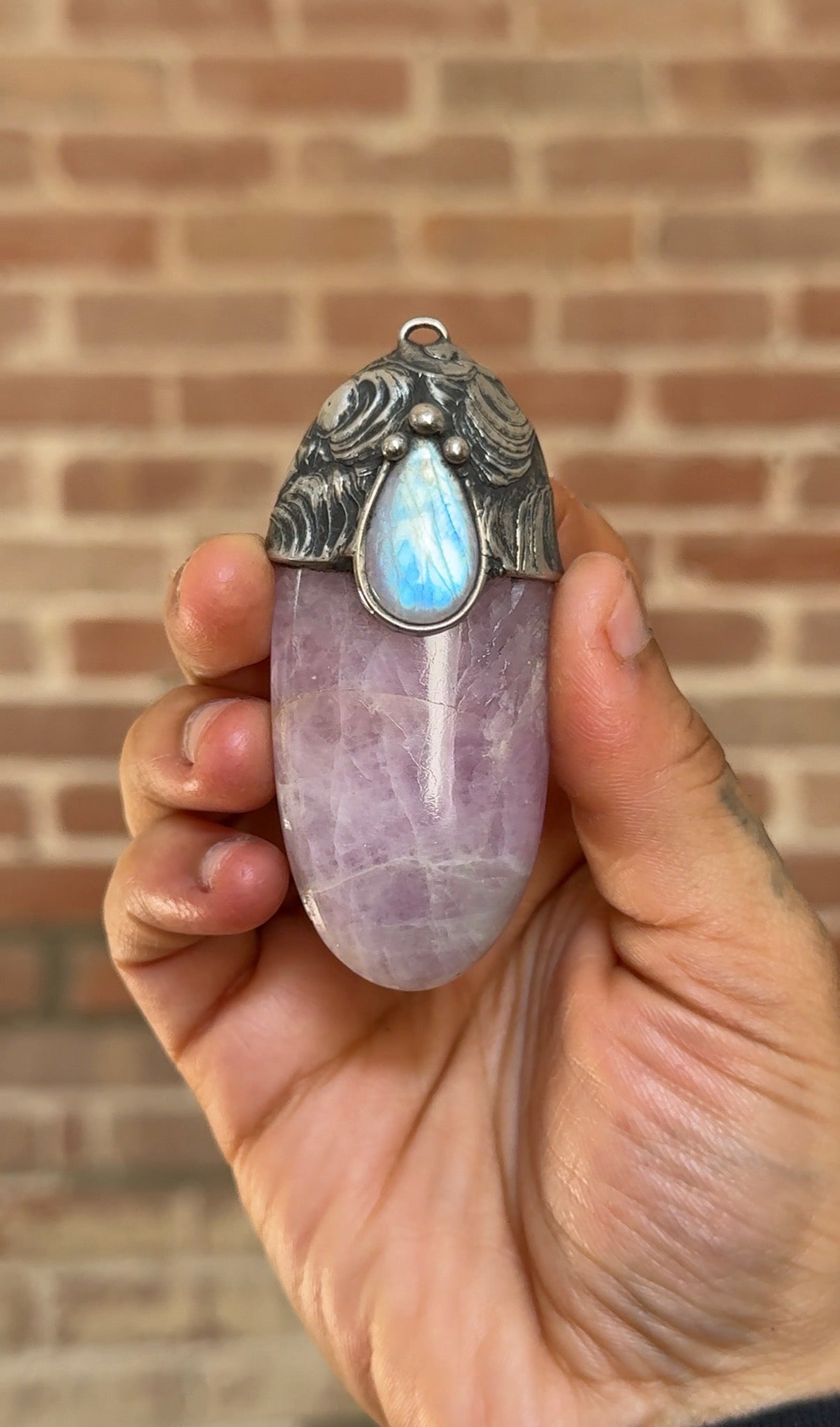Mai | Rainbow Moonstone and Kunzite Necklace