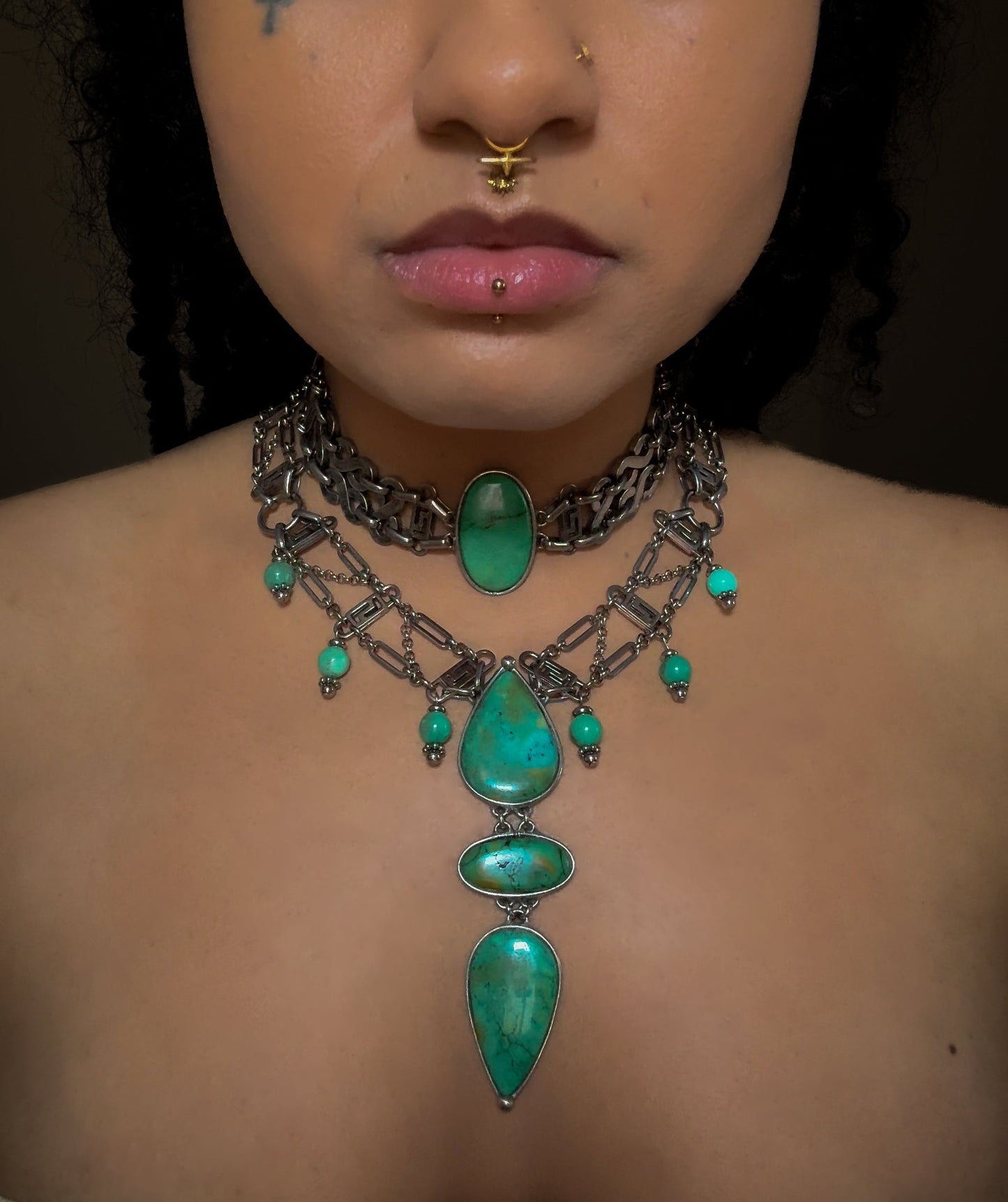 NERIA | Turquoise & Chrysoprase Necklace