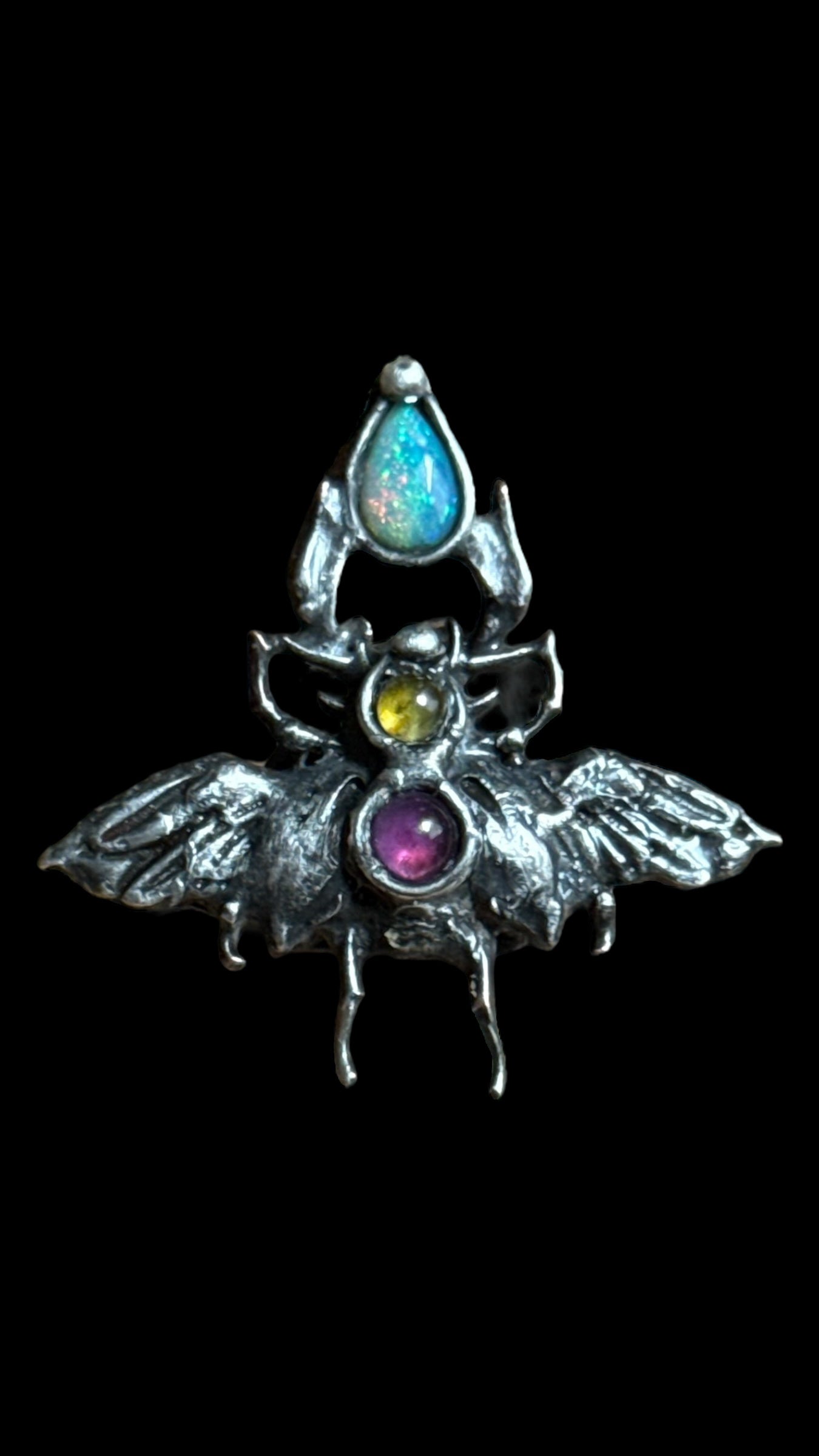 Khepera | Ethiopian Opal, Peridot, and Amethyst Ring