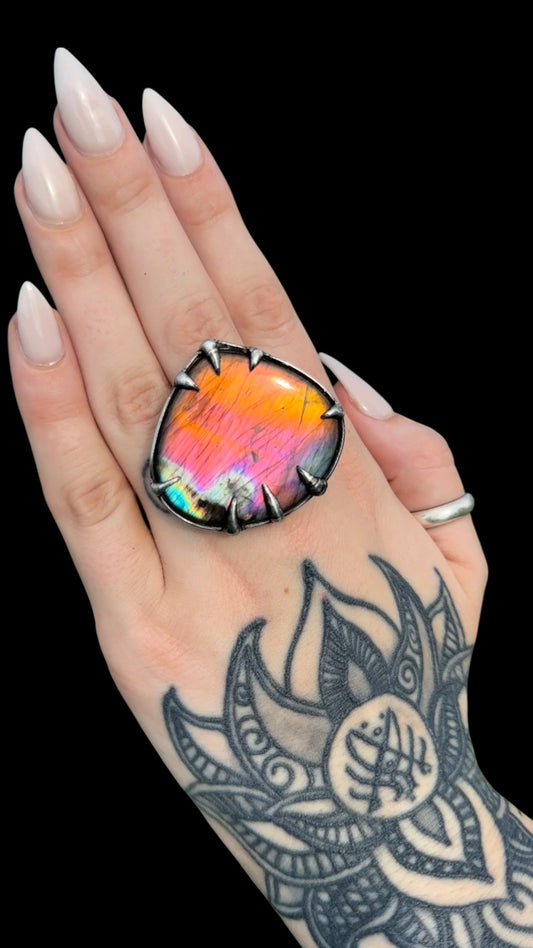Aashni | Labradorite Adjustable Ring