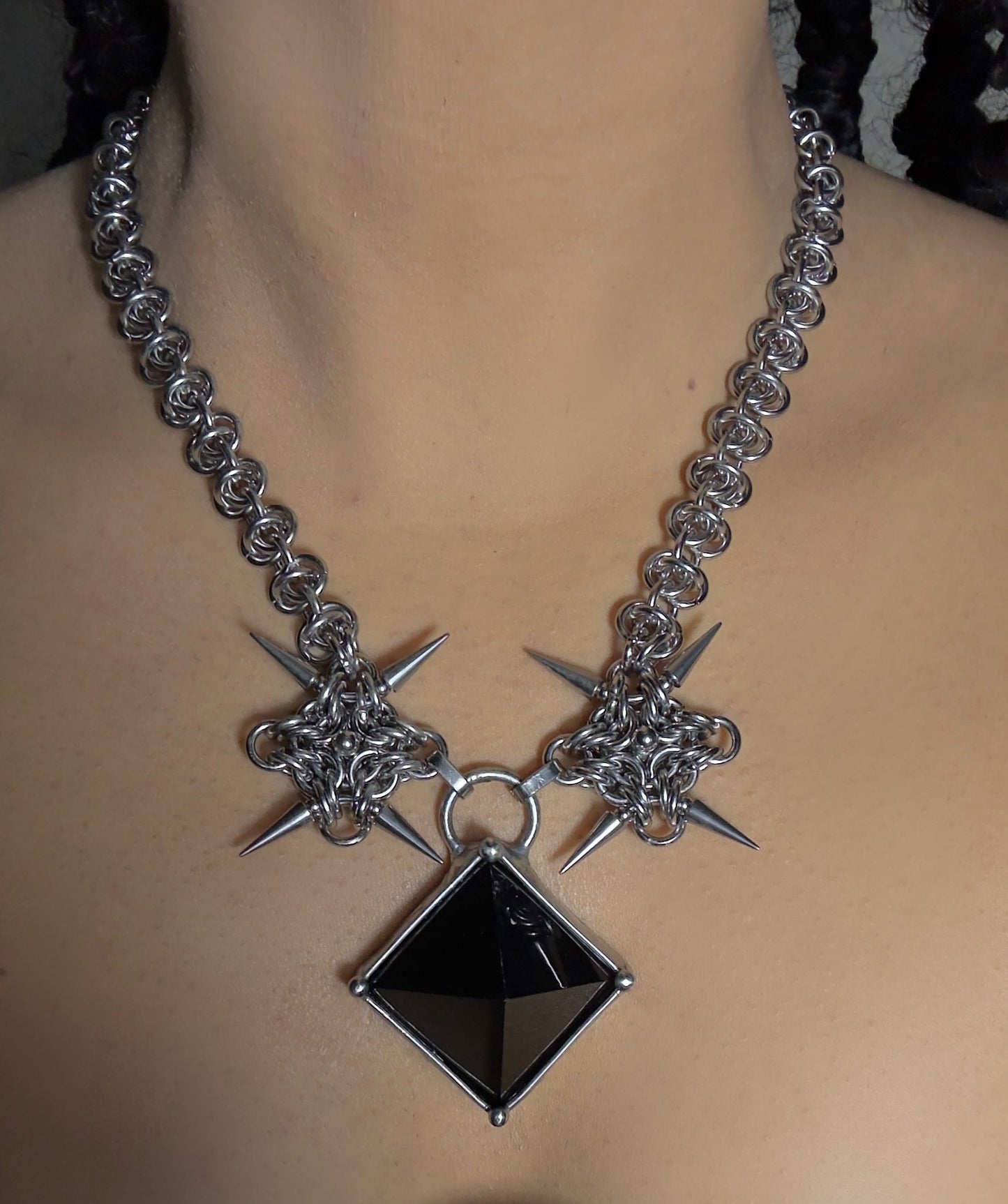 Sable | Obsidian Chainmail Necklace