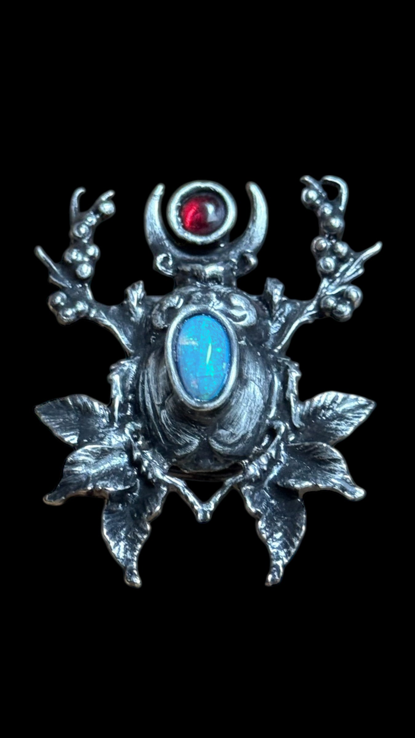 Esmeray | Ethiopian Opal and Garnet Ring