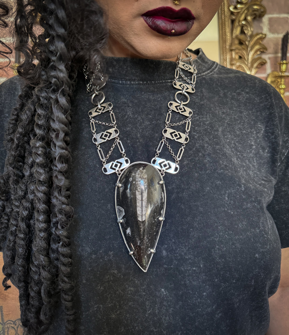 VETUSTA | Orthoceras Fossil Necklace