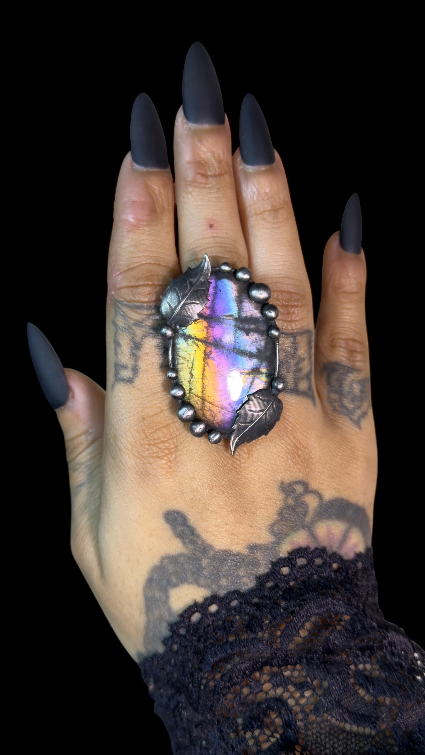 Amitola | Adjustable Labradorite Ring