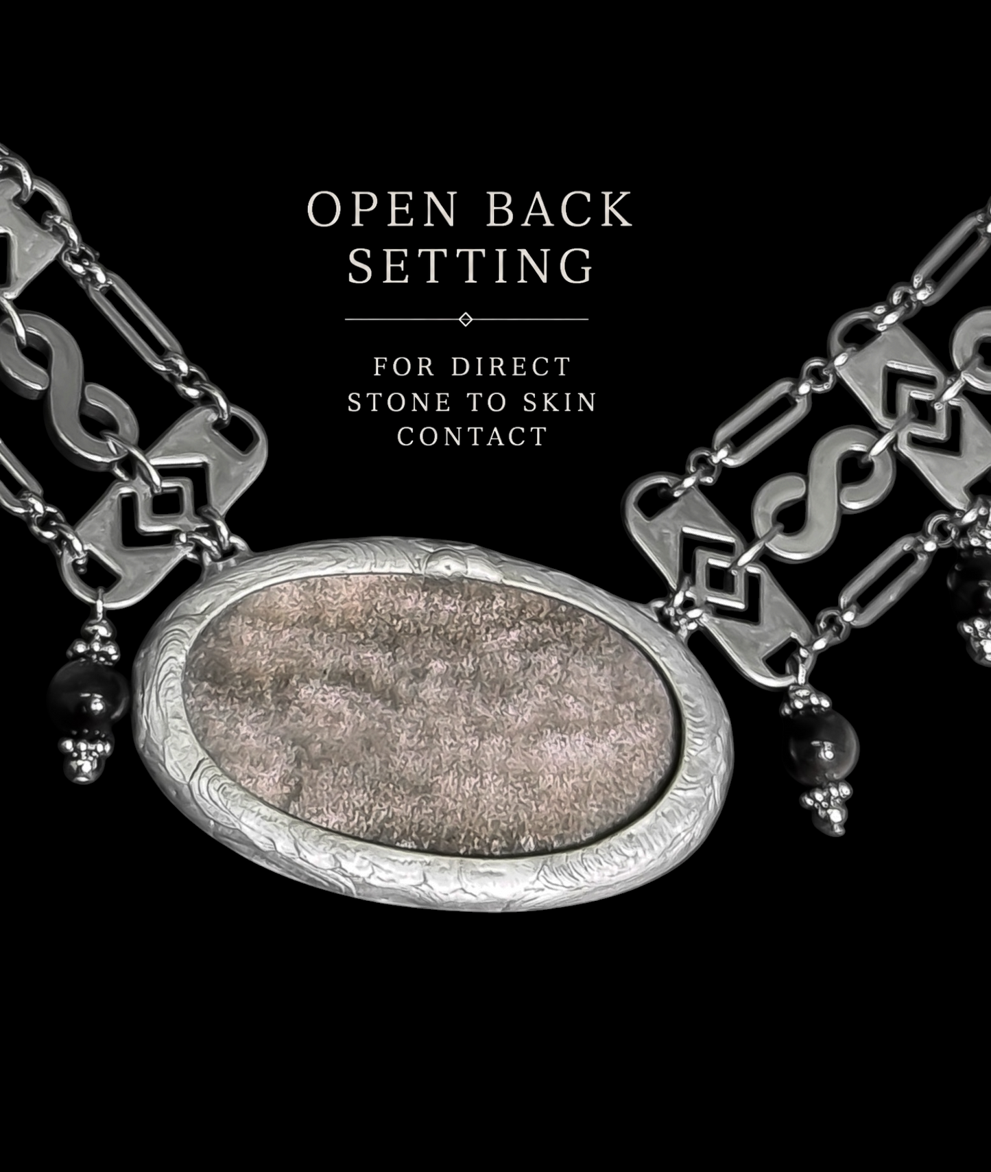 OMYREN | Silver Sheen Obsidian Necklace