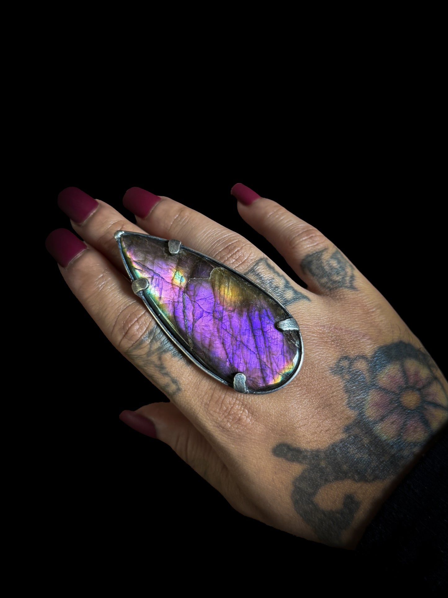 NOCTILUCENT | Adjustable Labradorite Ring